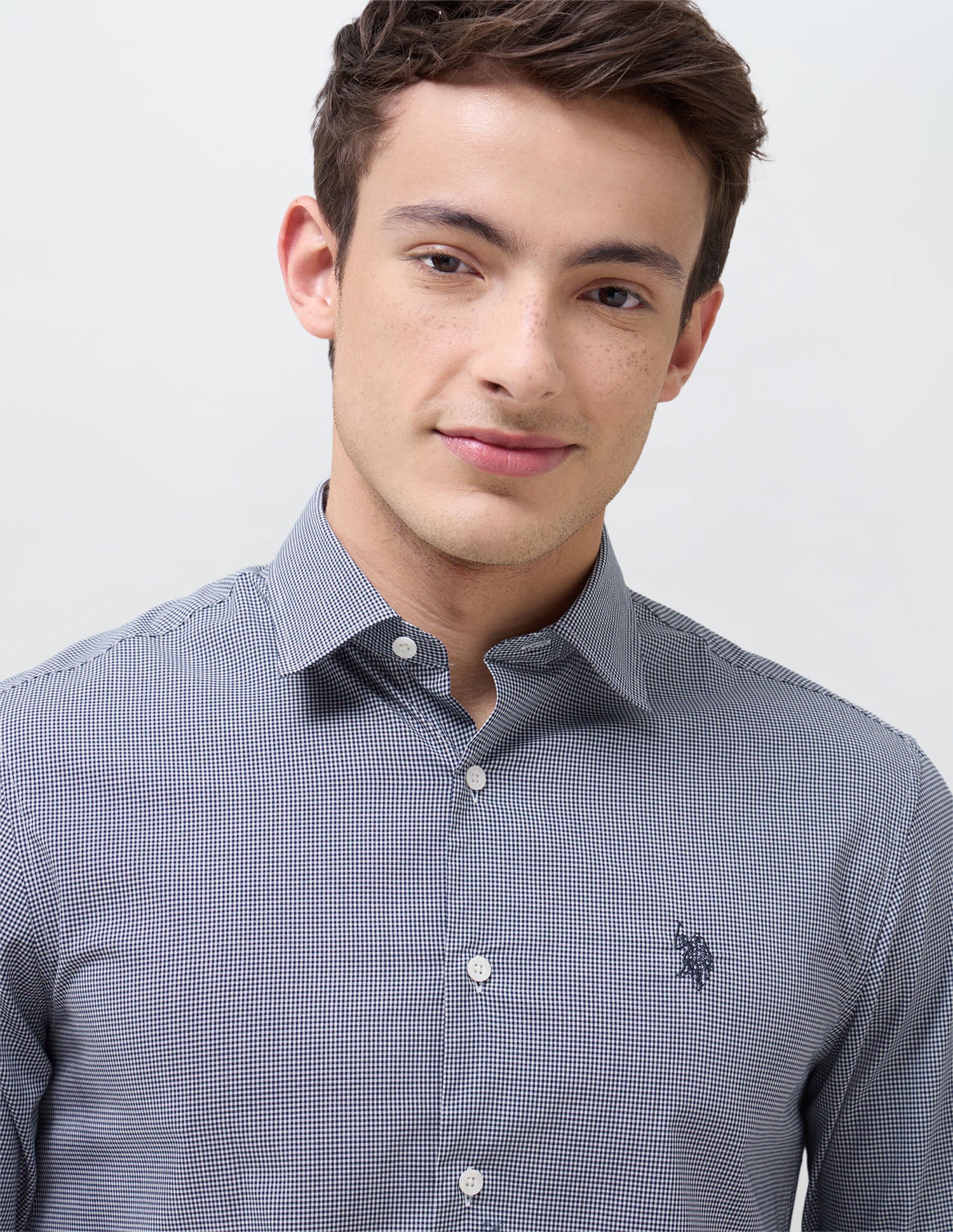 Poplin Micro Checked Shirt - Image 7