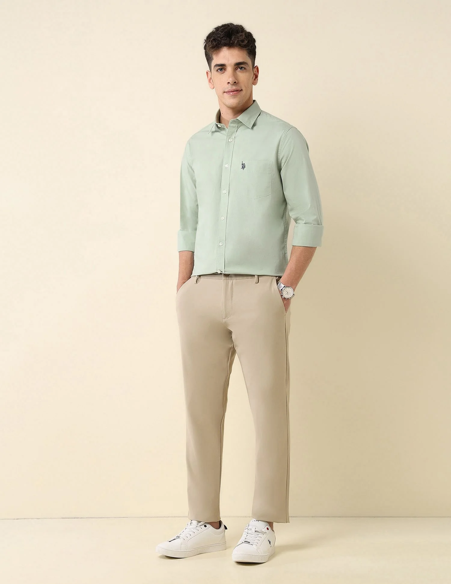 Poplin Solid Stretch Shirt - Image 3