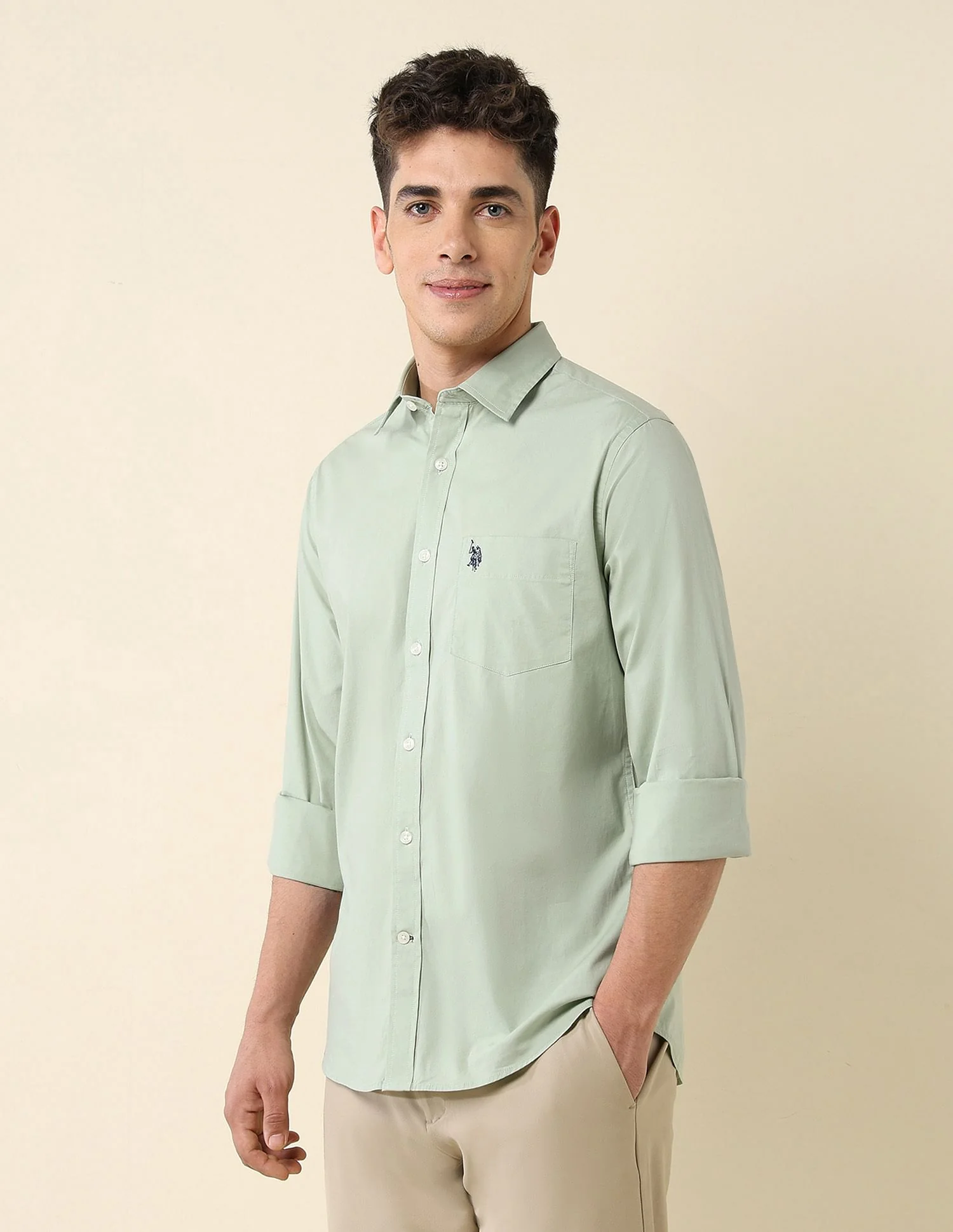 Poplin Solid Stretch Shirt - Image 4