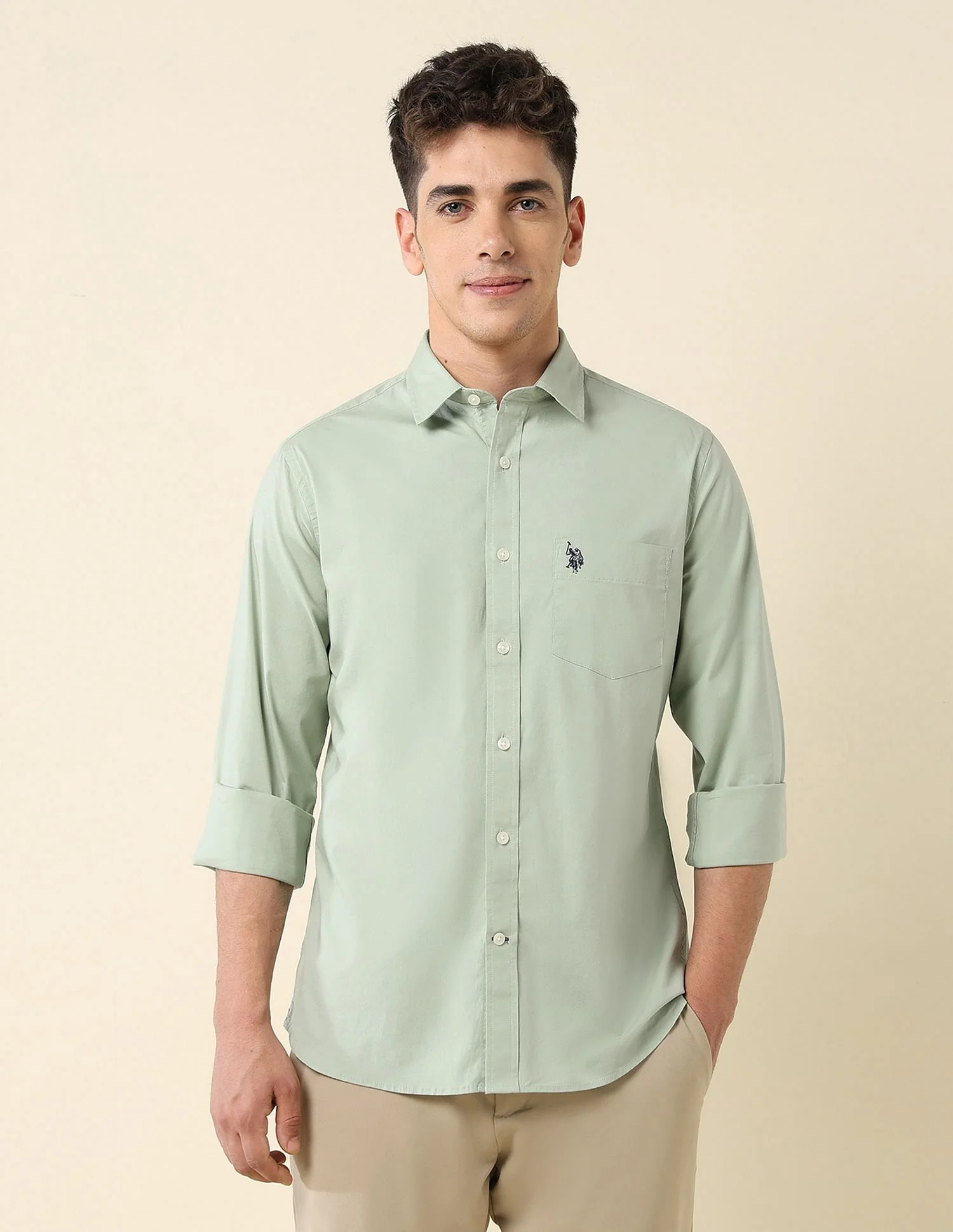 Poplin Solid Stretch Shirt - Image 6
