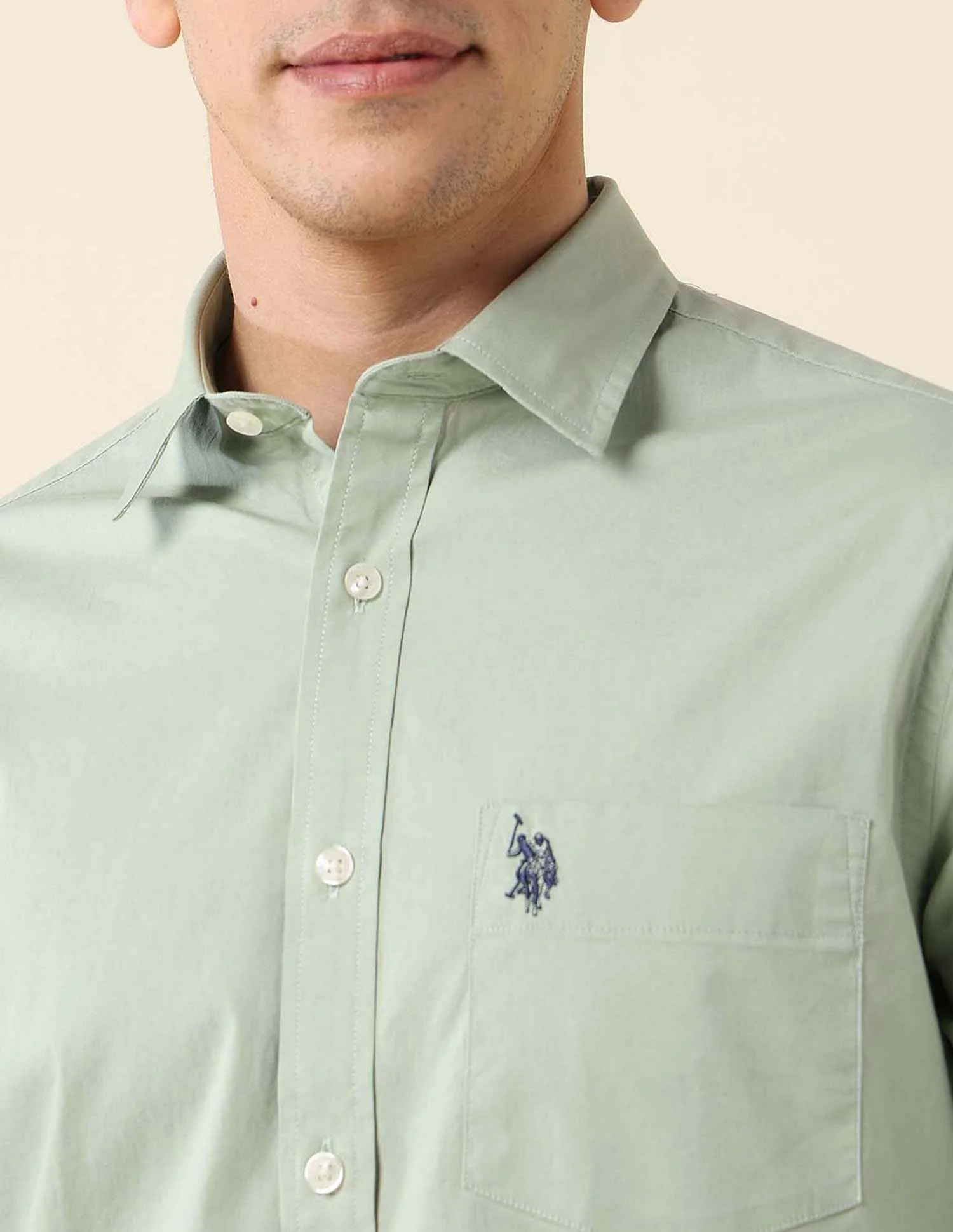 Poplin Solid Stretch Shirt - Image 7