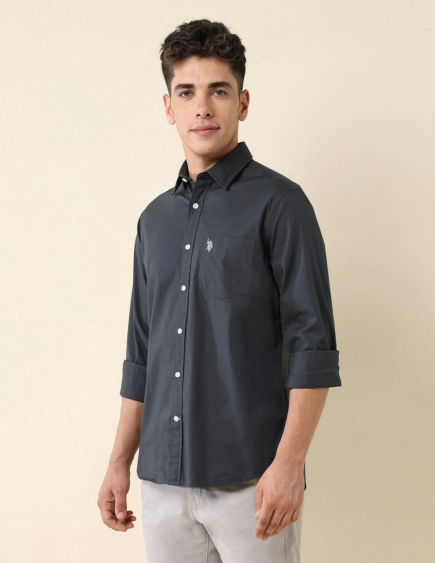 Poplin Solid Stretch Shirt - Image 4