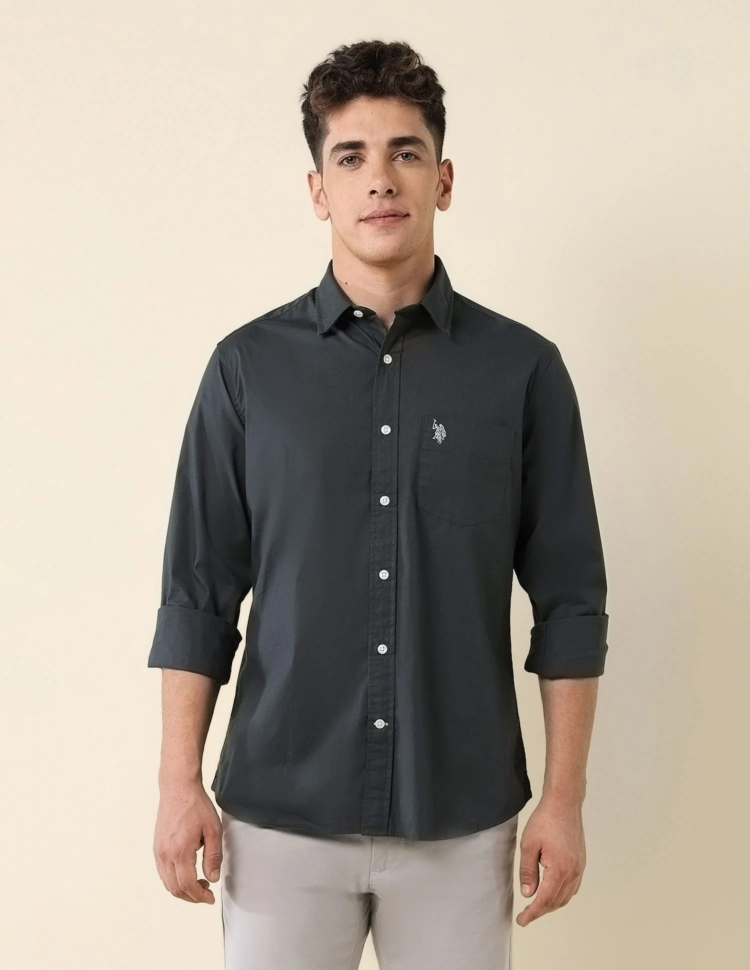 Poplin Solid Stretch Shirt - Image 6
