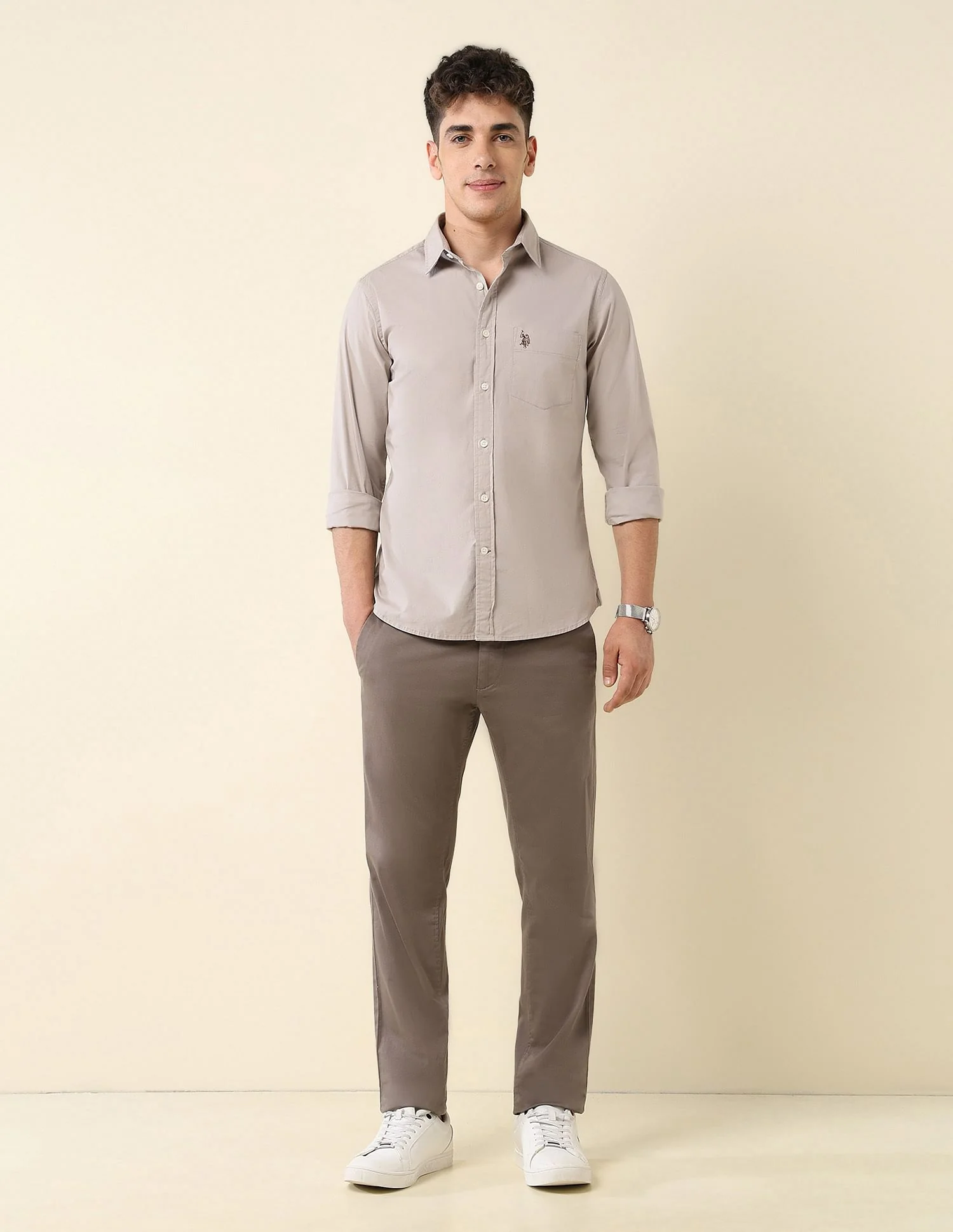 Poplin Solid Stretch Shirt - Image 3