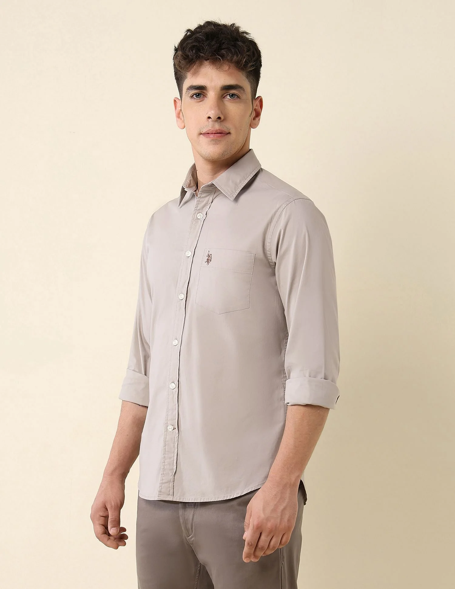 Poplin Solid Stretch Shirt - Image 4