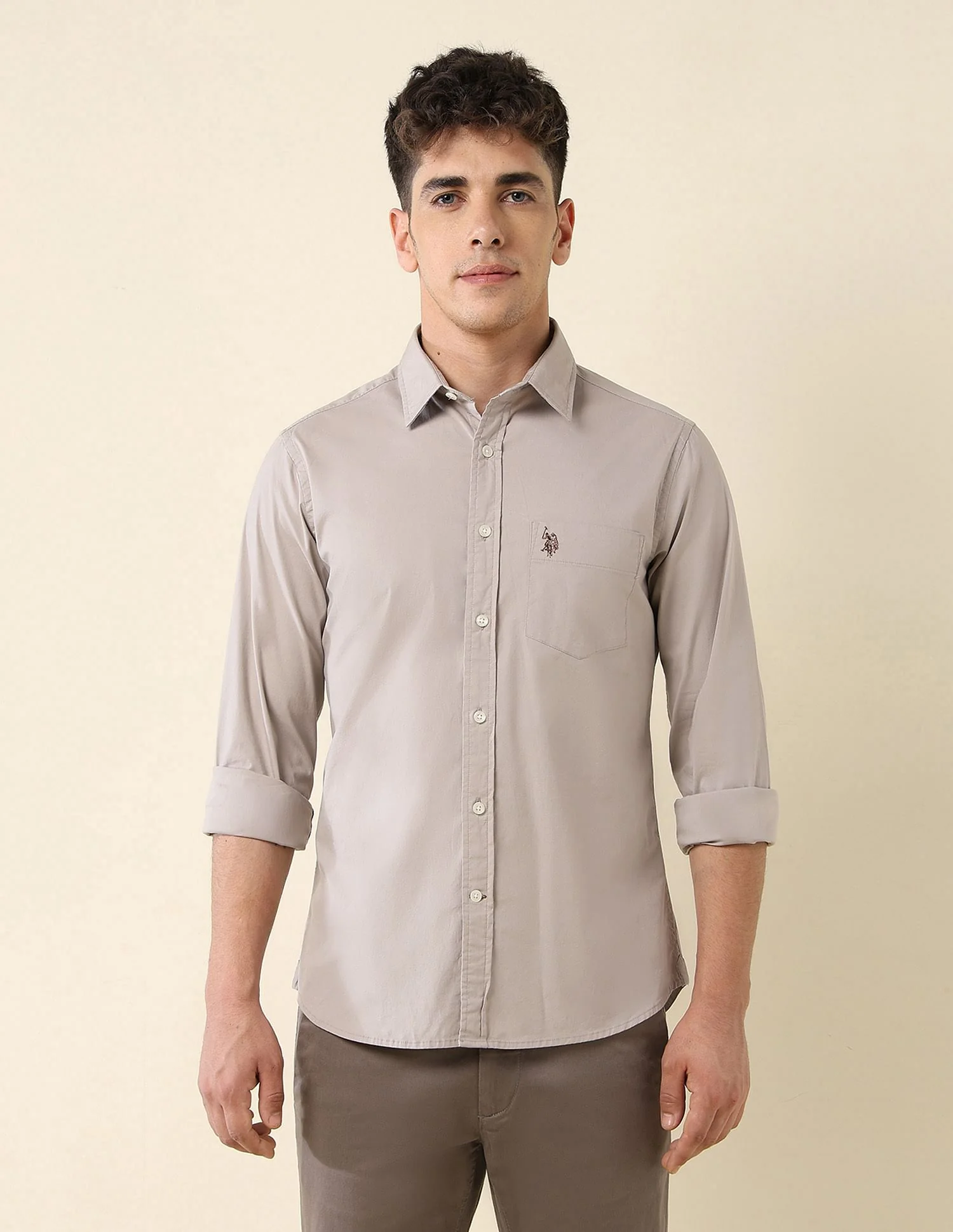Poplin Solid Stretch Shirt - Image 6