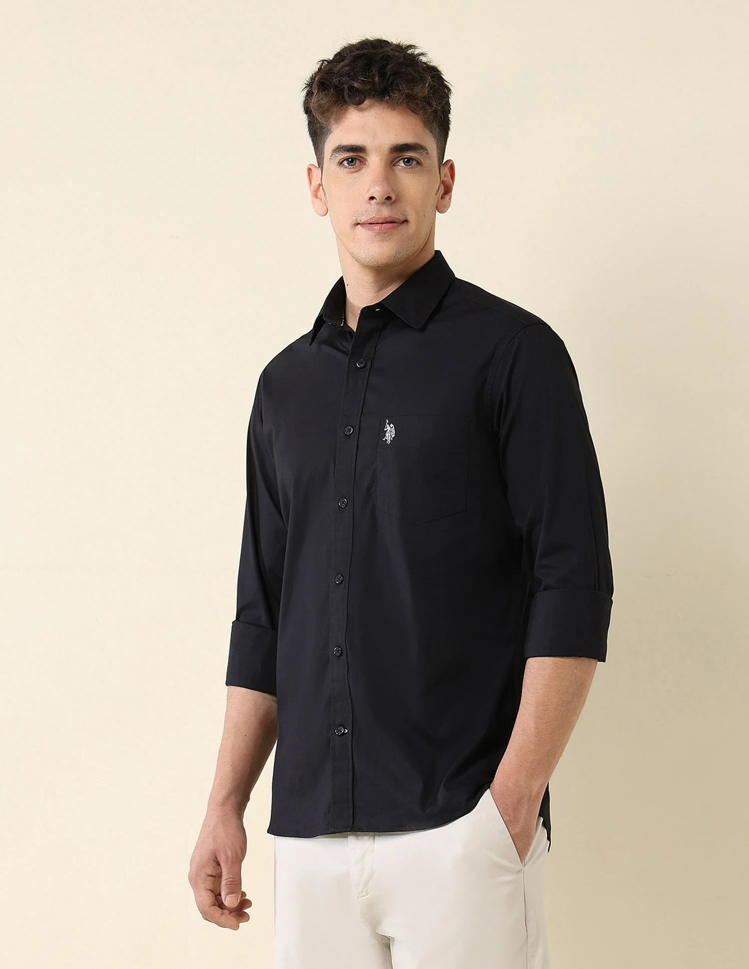 Poplin Solid Stretch Shirt - Image 4
