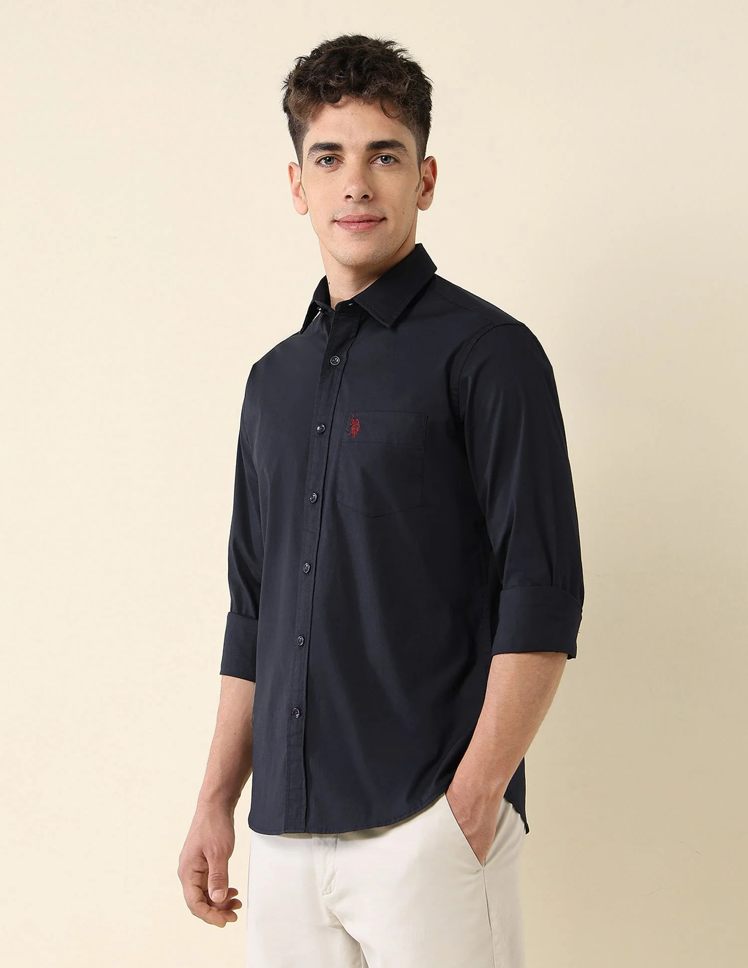 Poplin Solid Stretch Shirt - Image 4