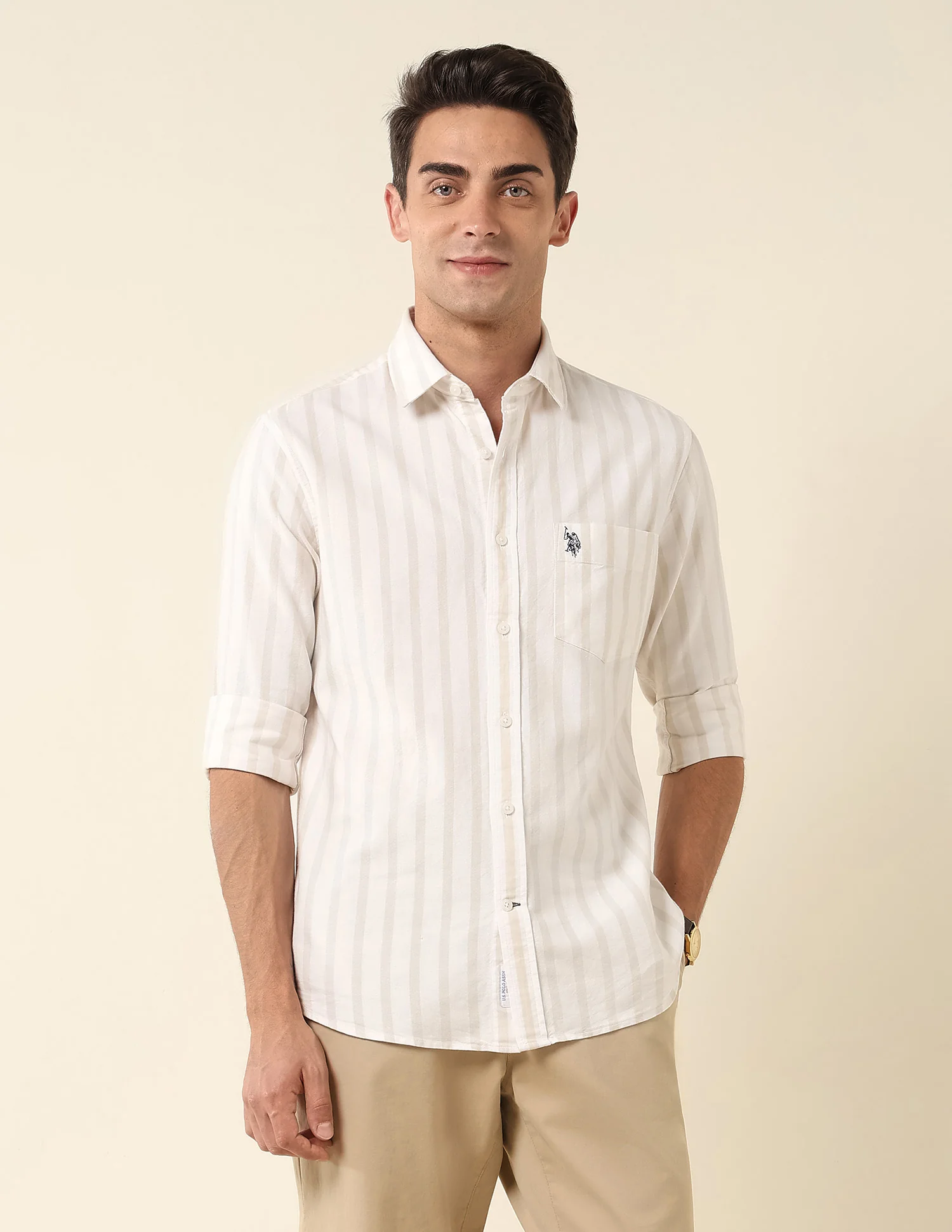 Poplin Vertical Striped Shirt
