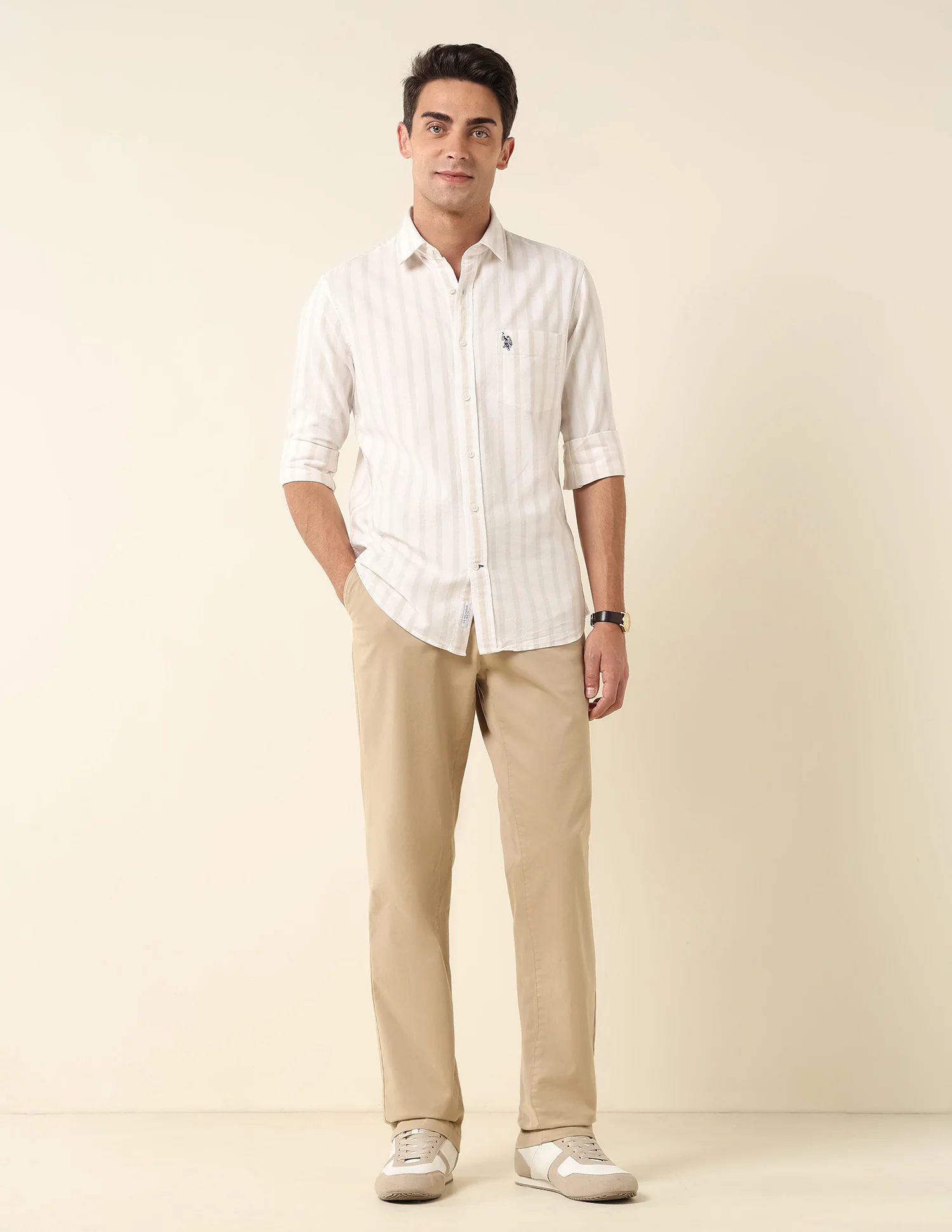 Poplin Vertical Striped Shirt - Image 3