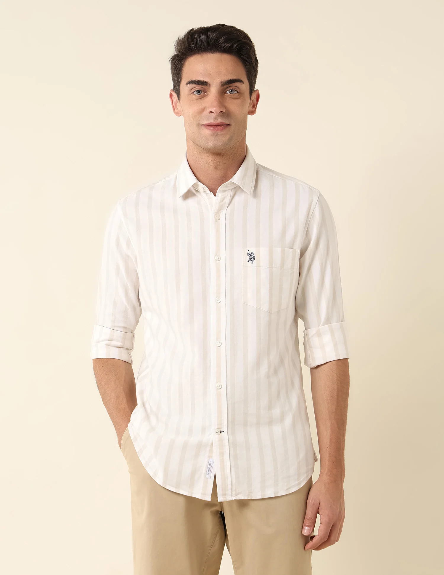 Poplin Vertical Striped Shirt - Image 6