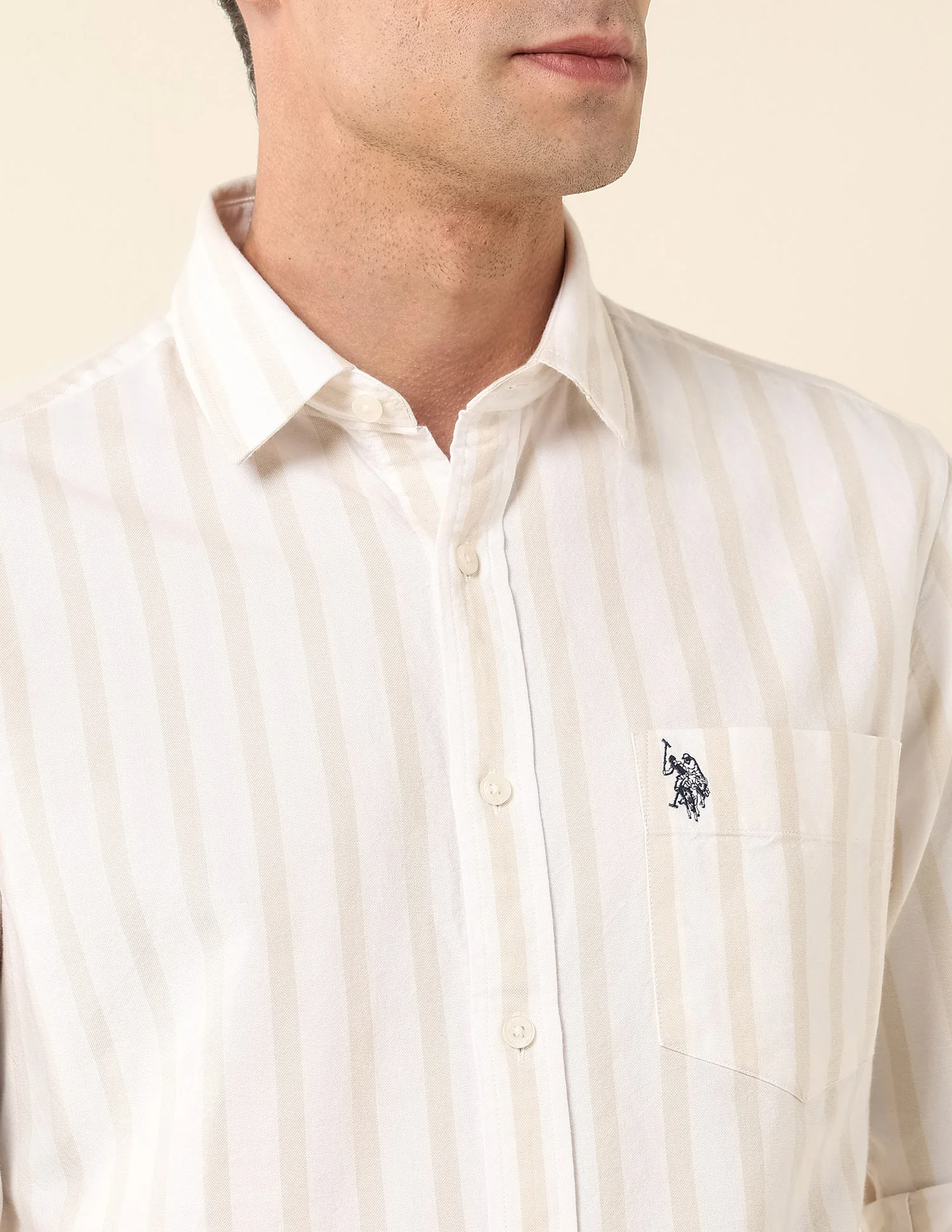 Poplin Vertical Striped Shirt - Image 7