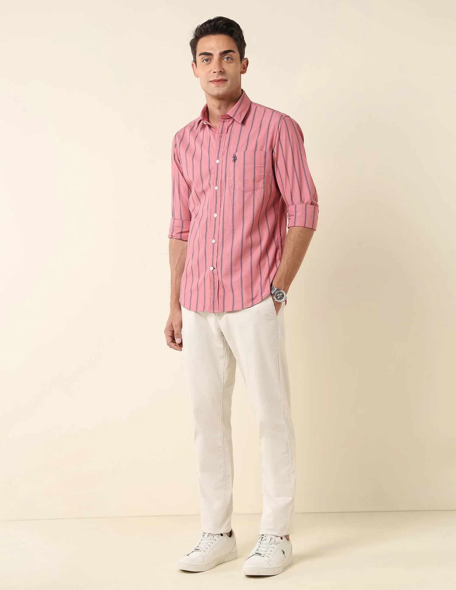 Poplin Vertical Striped Shirt - Image 3