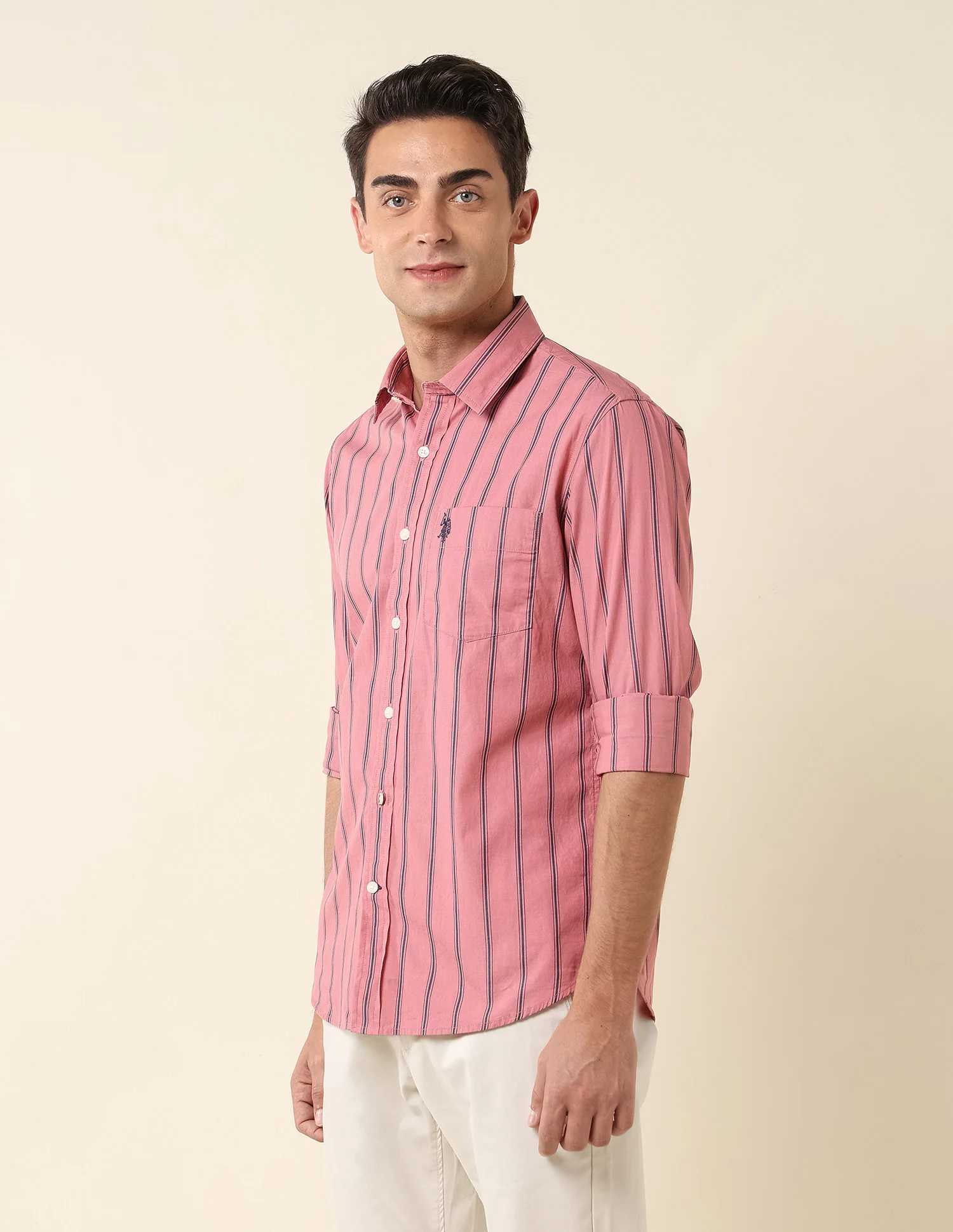 Poplin Vertical Striped Shirt - Image 4