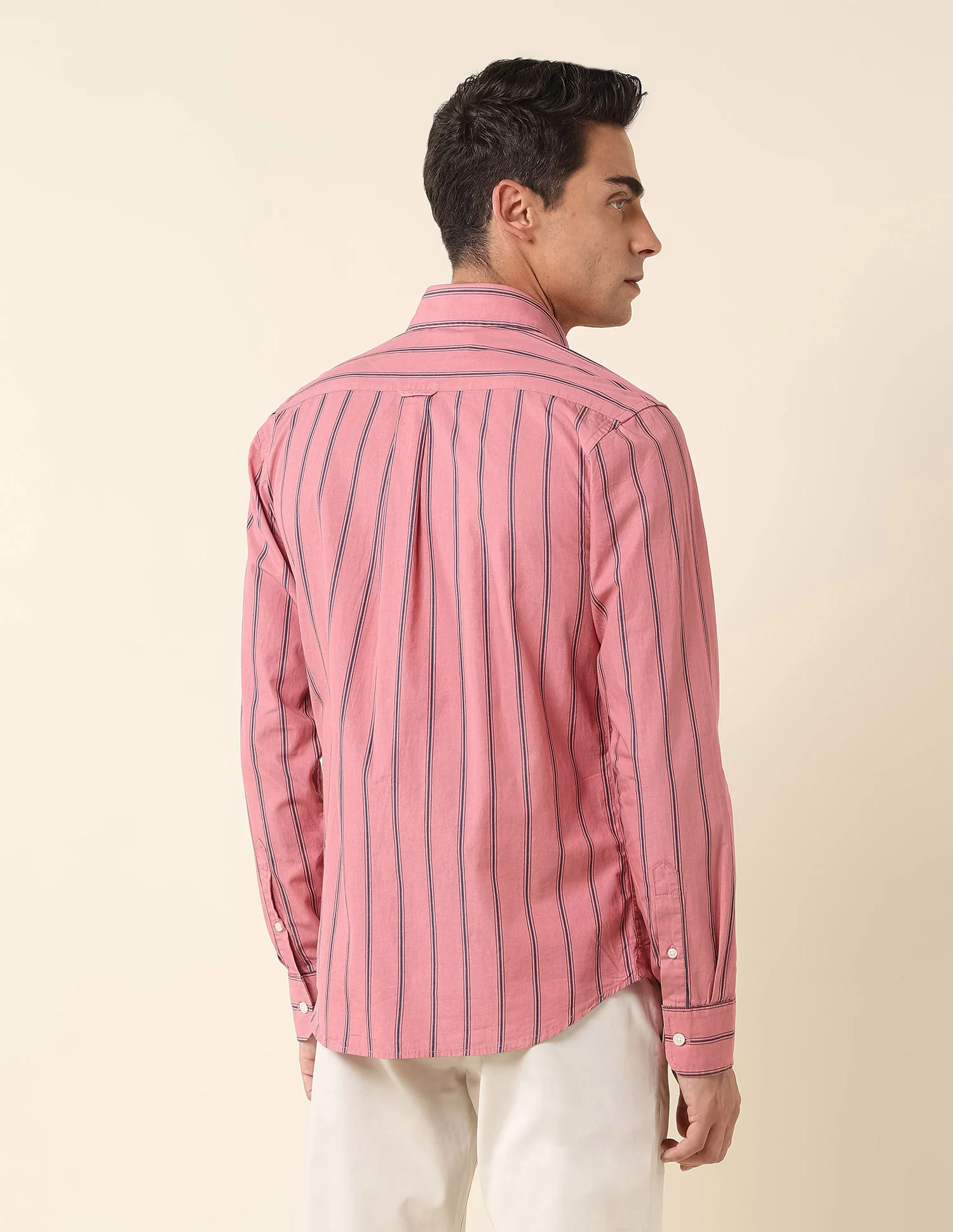 Poplin Vertical Striped Shirt - Image 5