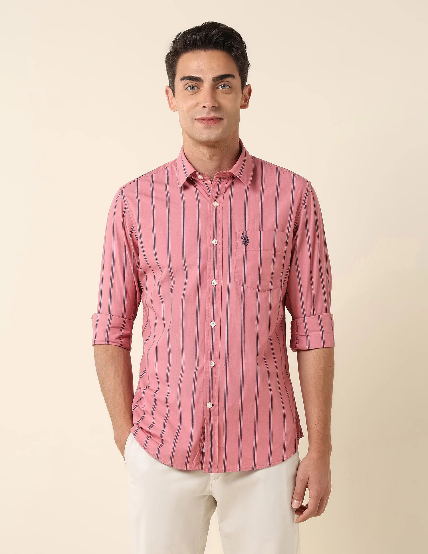 Poplin Vertical Striped Shirt - Image 6