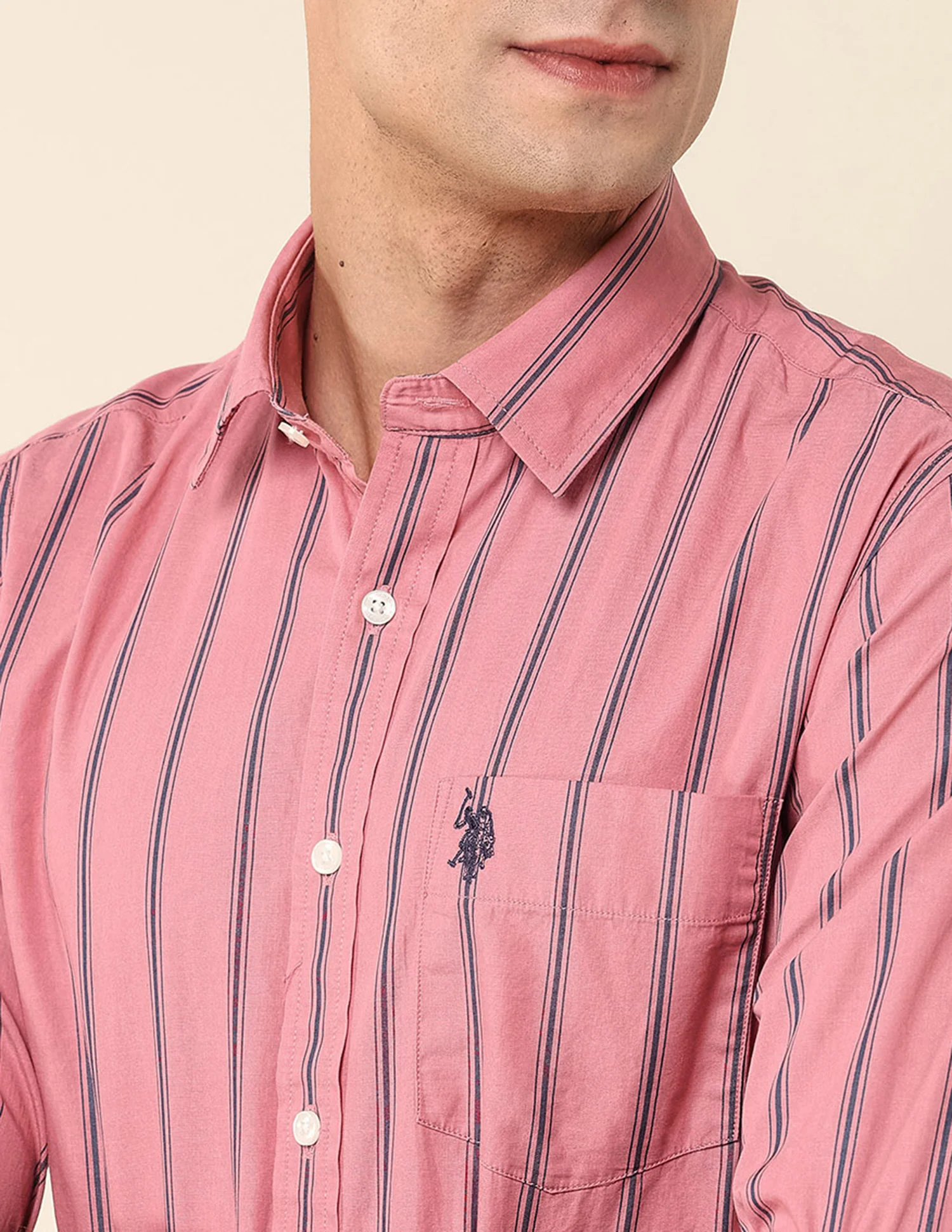 Poplin Vertical Striped Shirt - Image 7