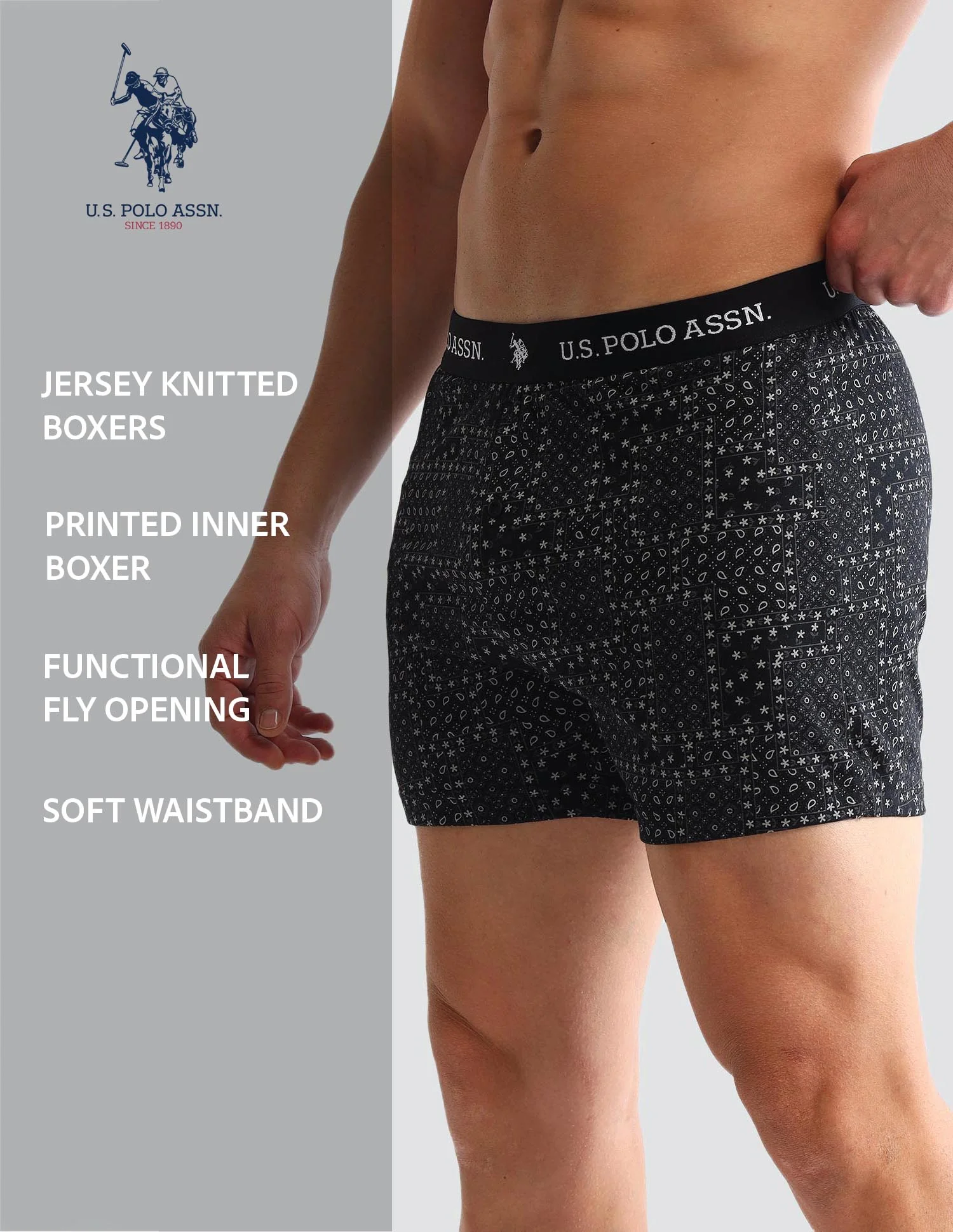 Printed Cotton OEX09 Boxers - Pack Of 2 - Image 10