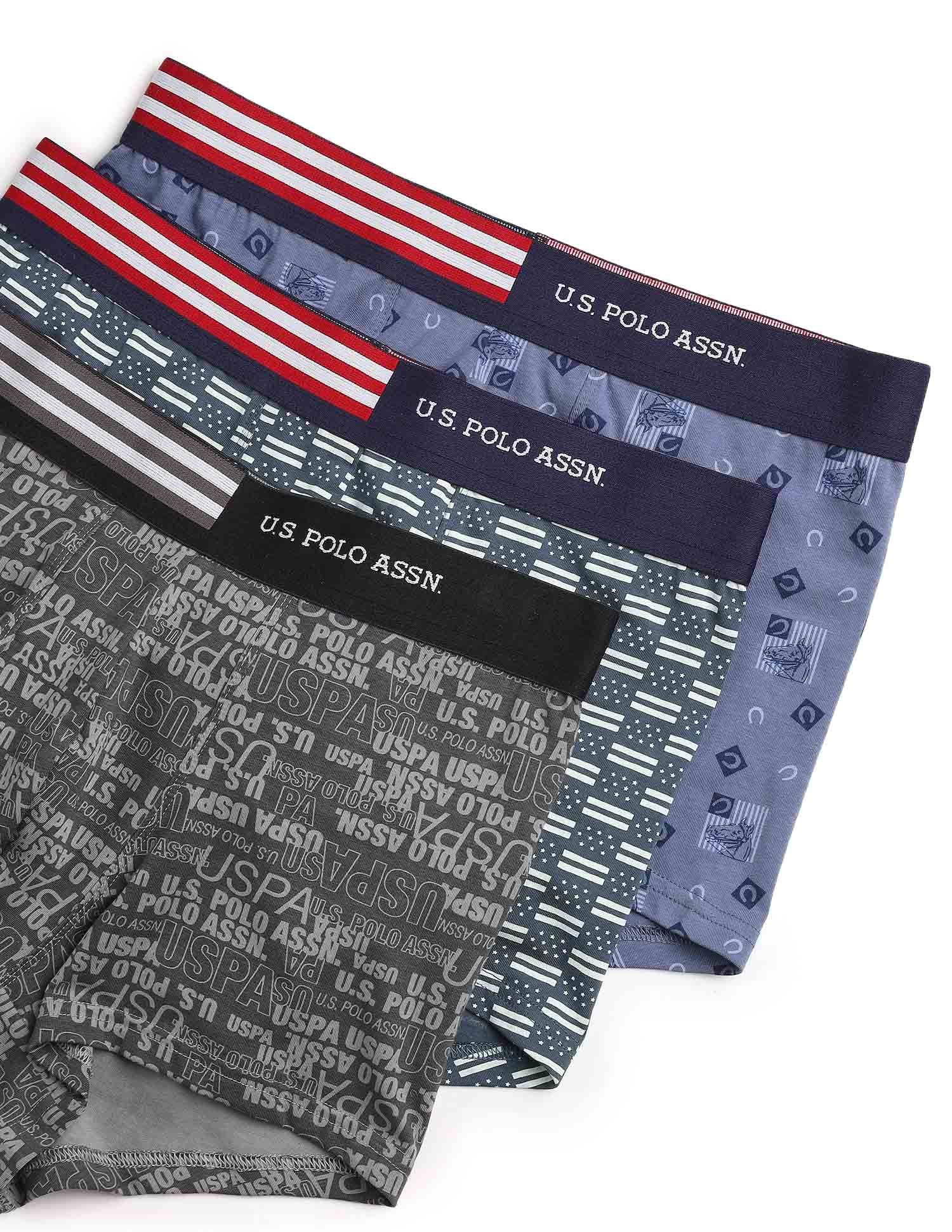 Printed Low Rise OET20 Trunks - Pack Of 3 - Image 2