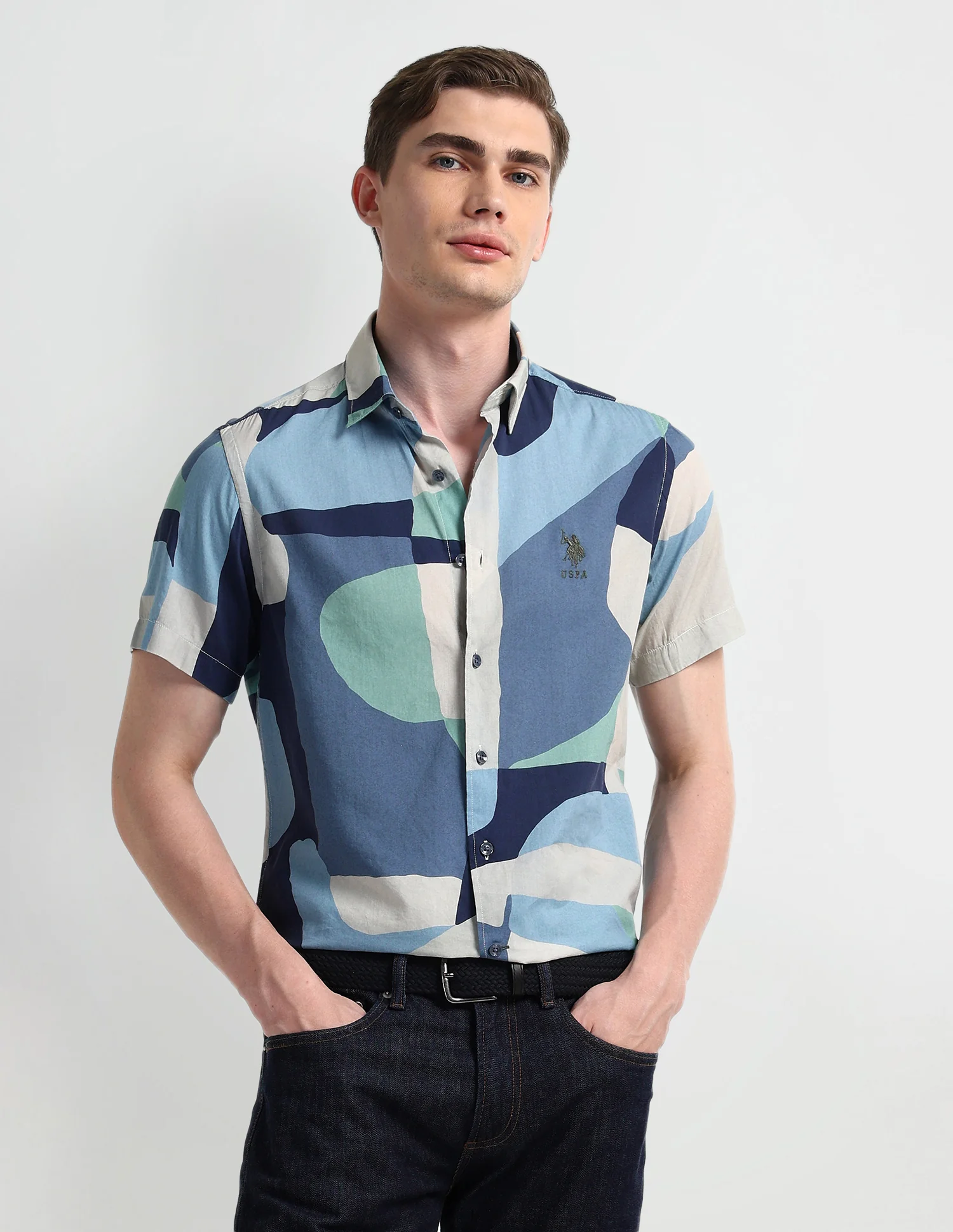 Abstract Slim Fit Shirt