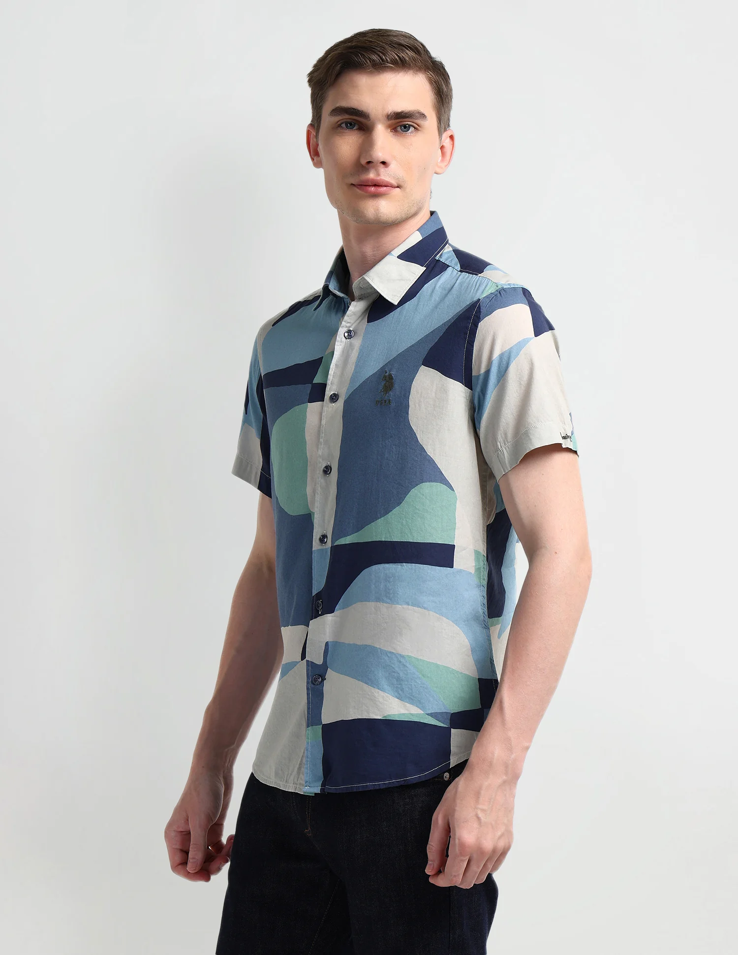 Abstract Slim Fit Shirt - Image 4