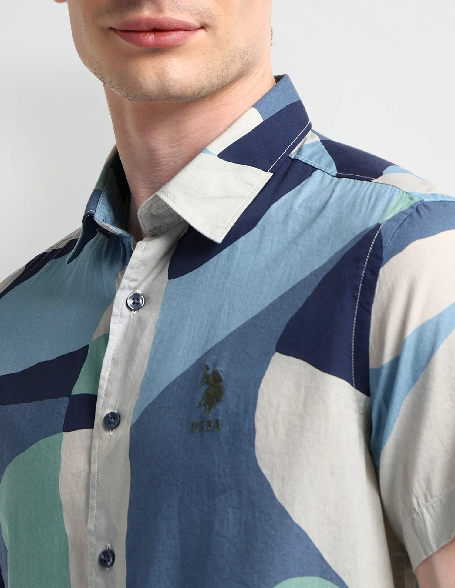 Abstract Slim Fit Shirt - Image 7