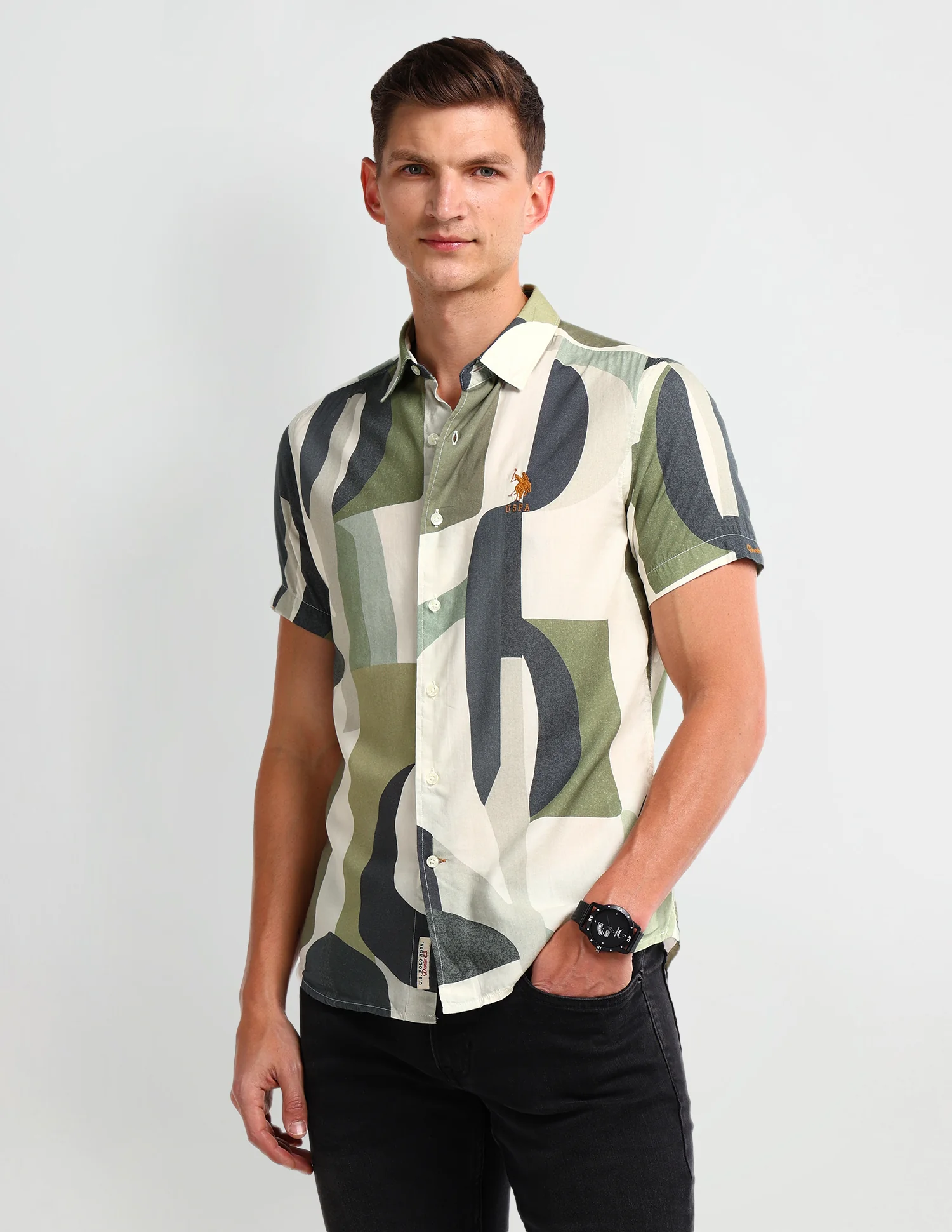 Abstract Slim Fit Shirt