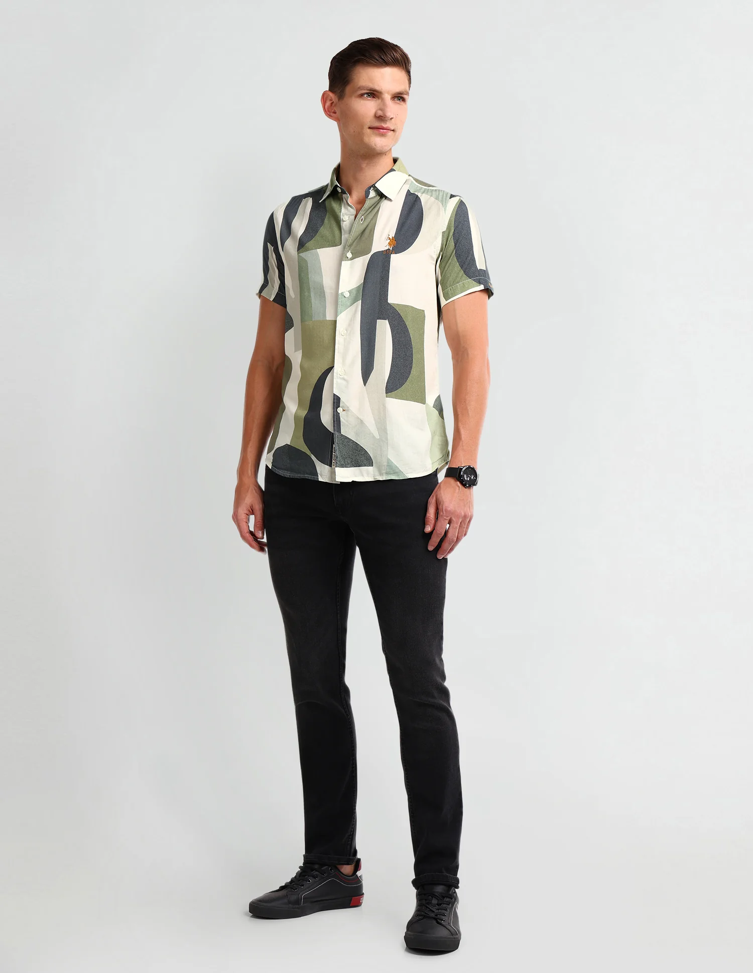 Abstract Slim Fit Shirt - Image 3
