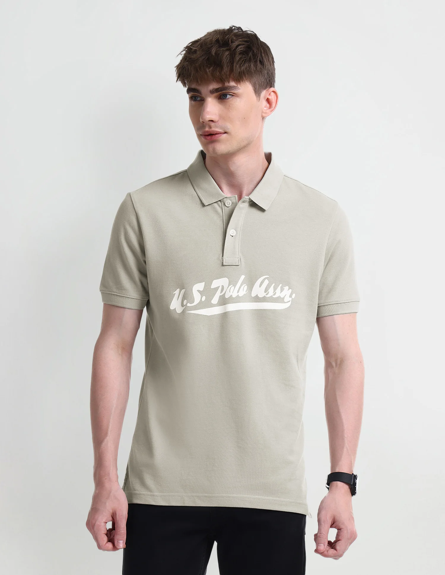Typography Regular Fit Polo Shirt