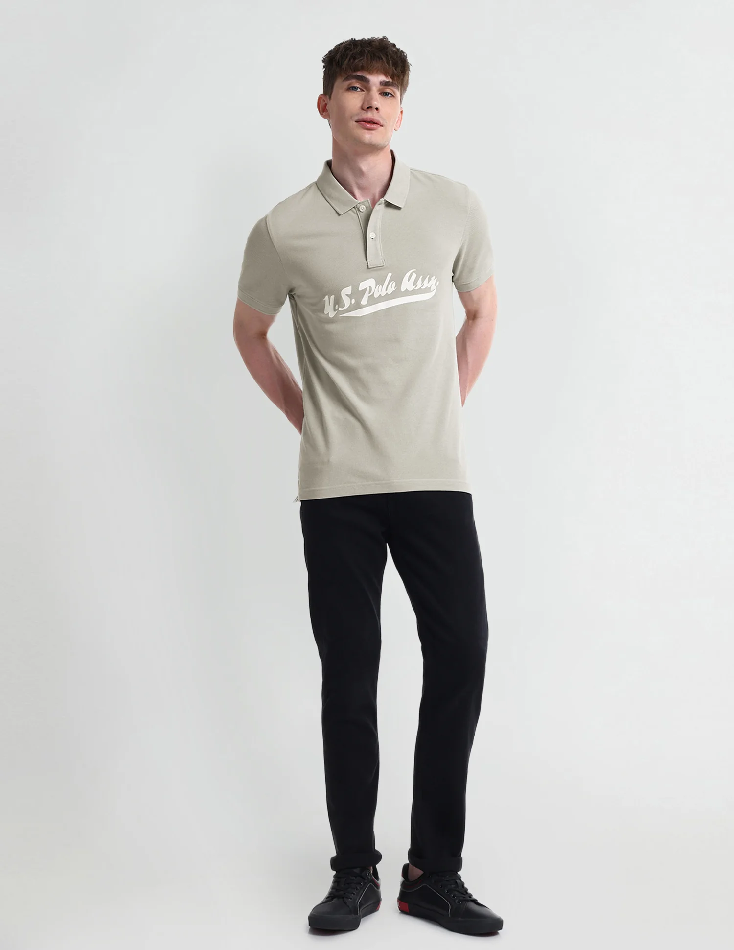 Typography Regular Fit Polo Shirt - Image 3