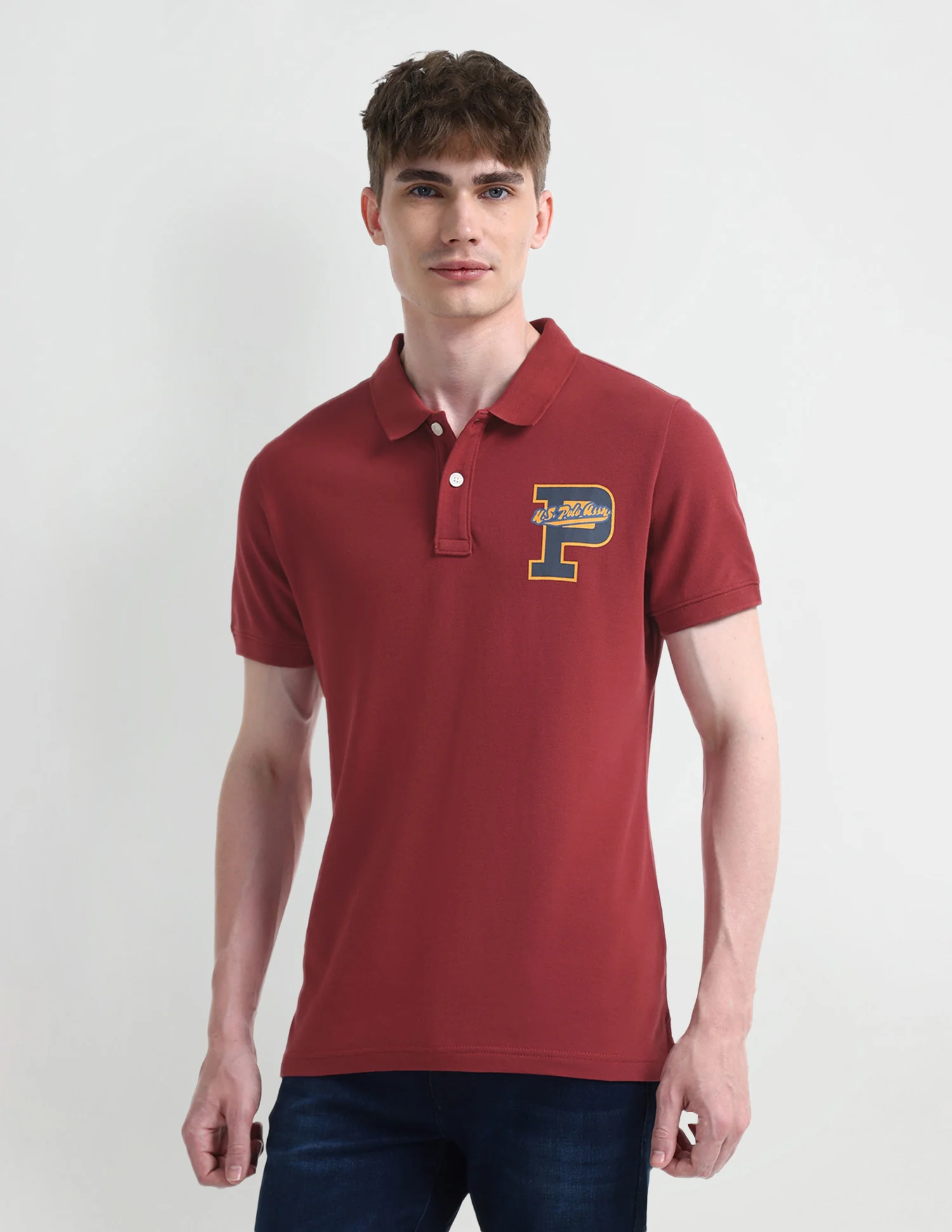 Typography Regular Fit Polo Shirt