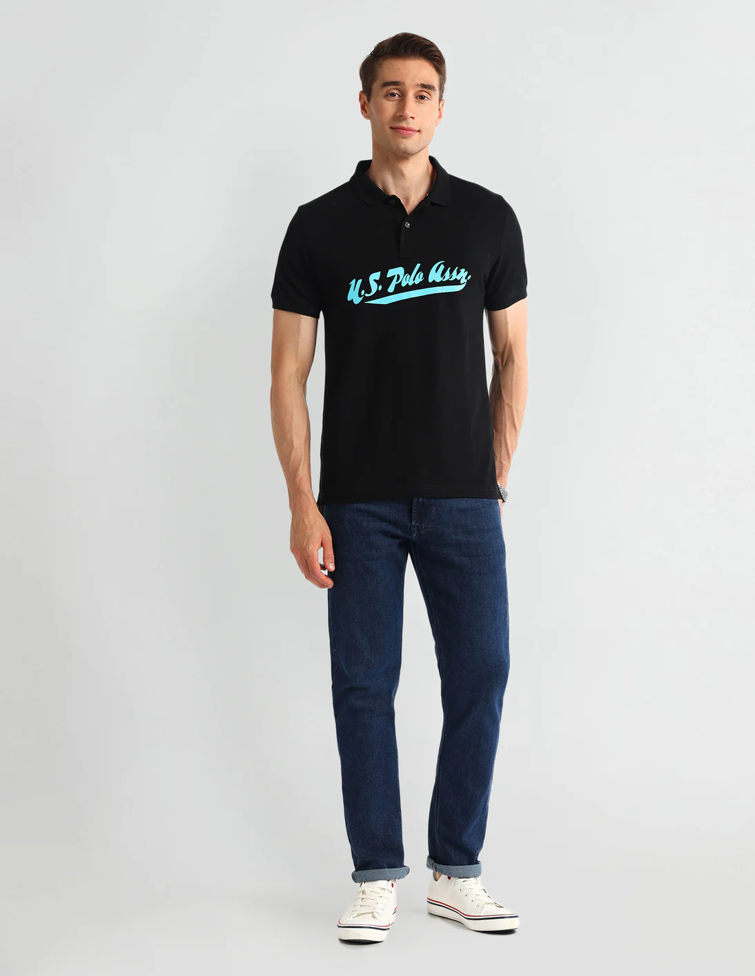 Typography Regular Fit Polo Shirt - Image 3