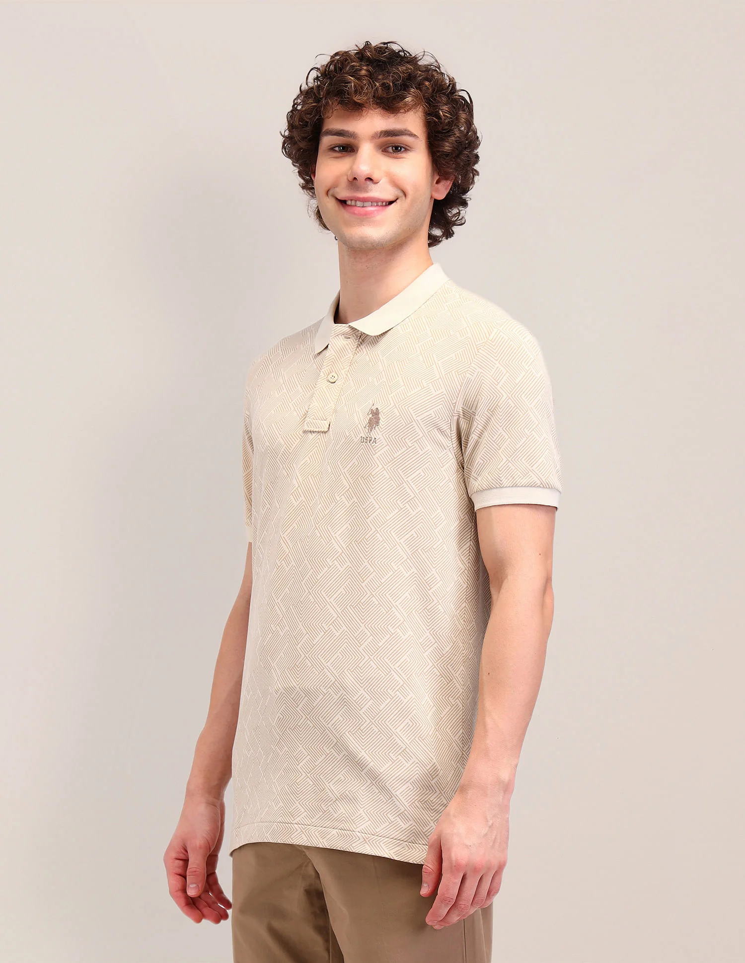 Printed Slim Fit Polo Shirt - Image 4