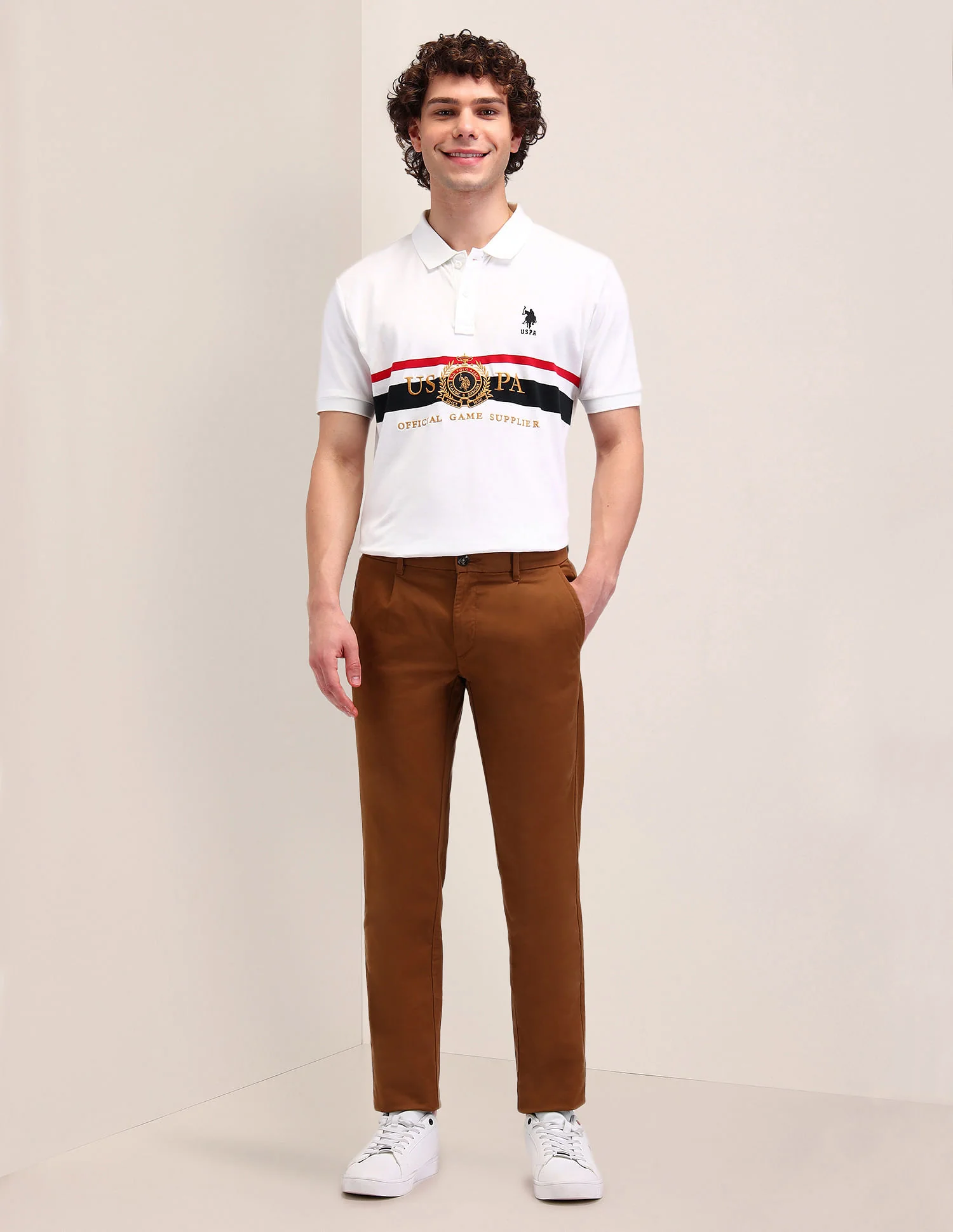 Printed Slim Fit Polo Shirt - Image 3