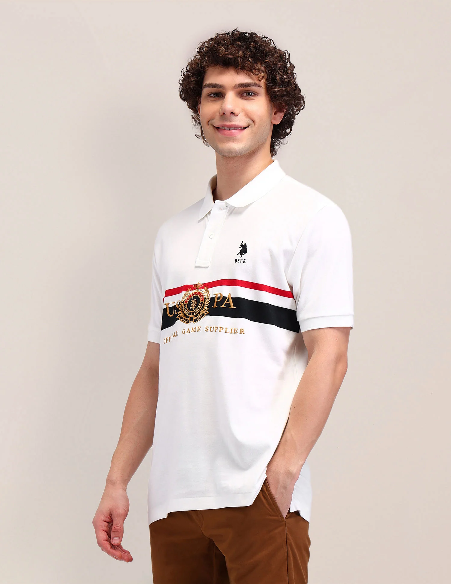 Printed Slim Fit Polo Shirt - Image 4