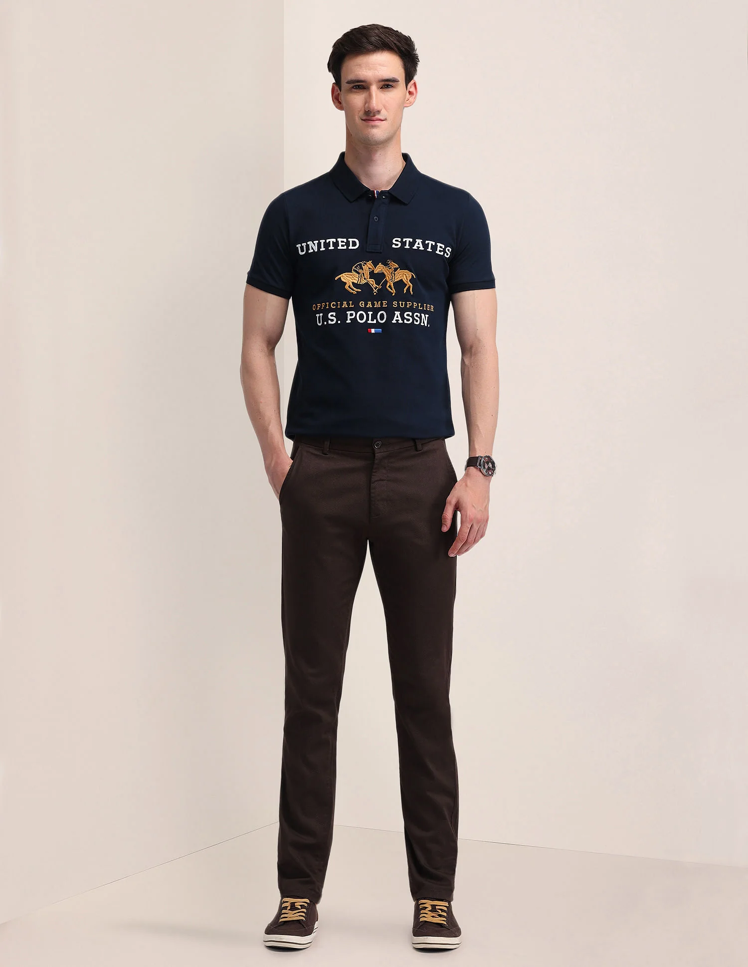 Printed Slim Fit Polo Shirt - Image 3