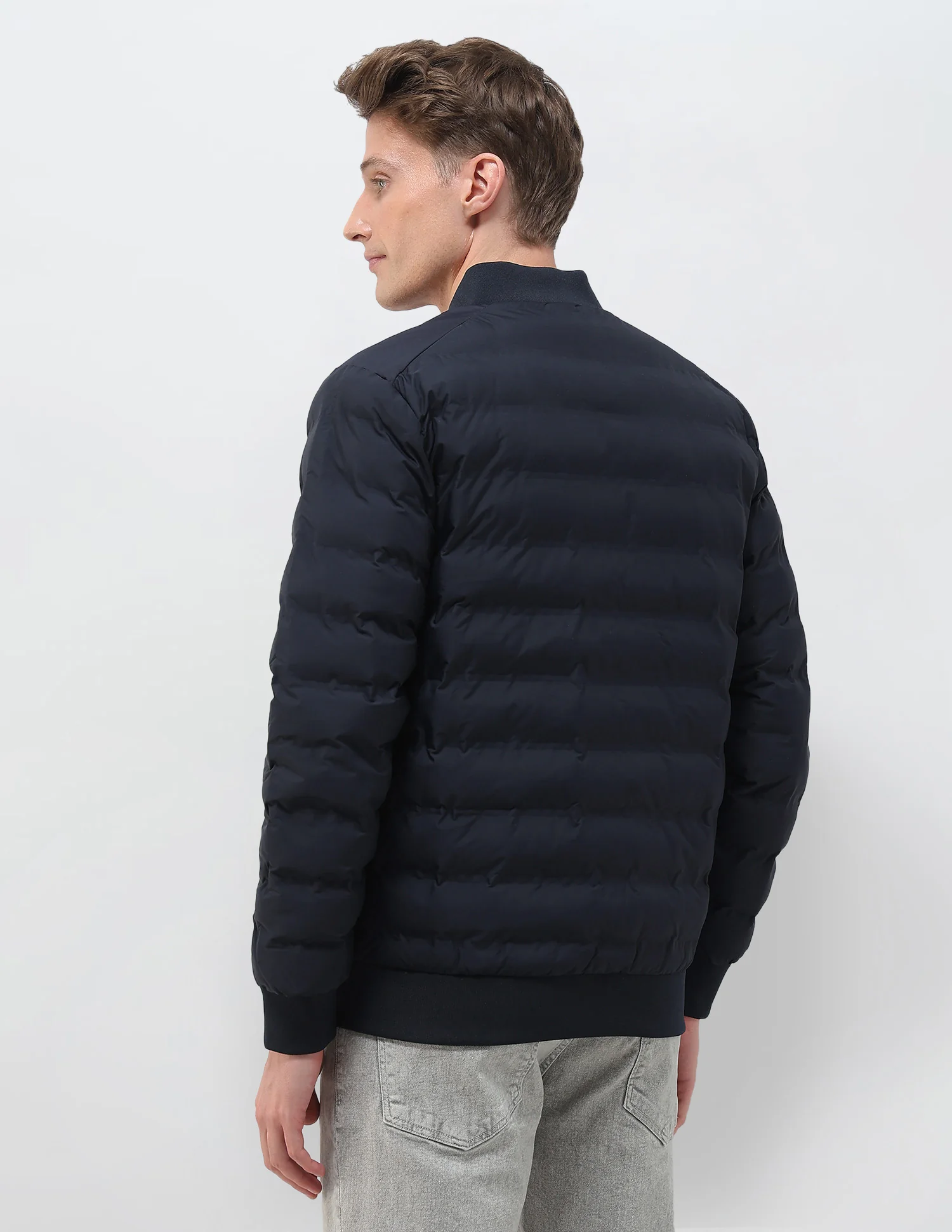 Puffer Baseball Collar Regular Fit Jacket - Image 5