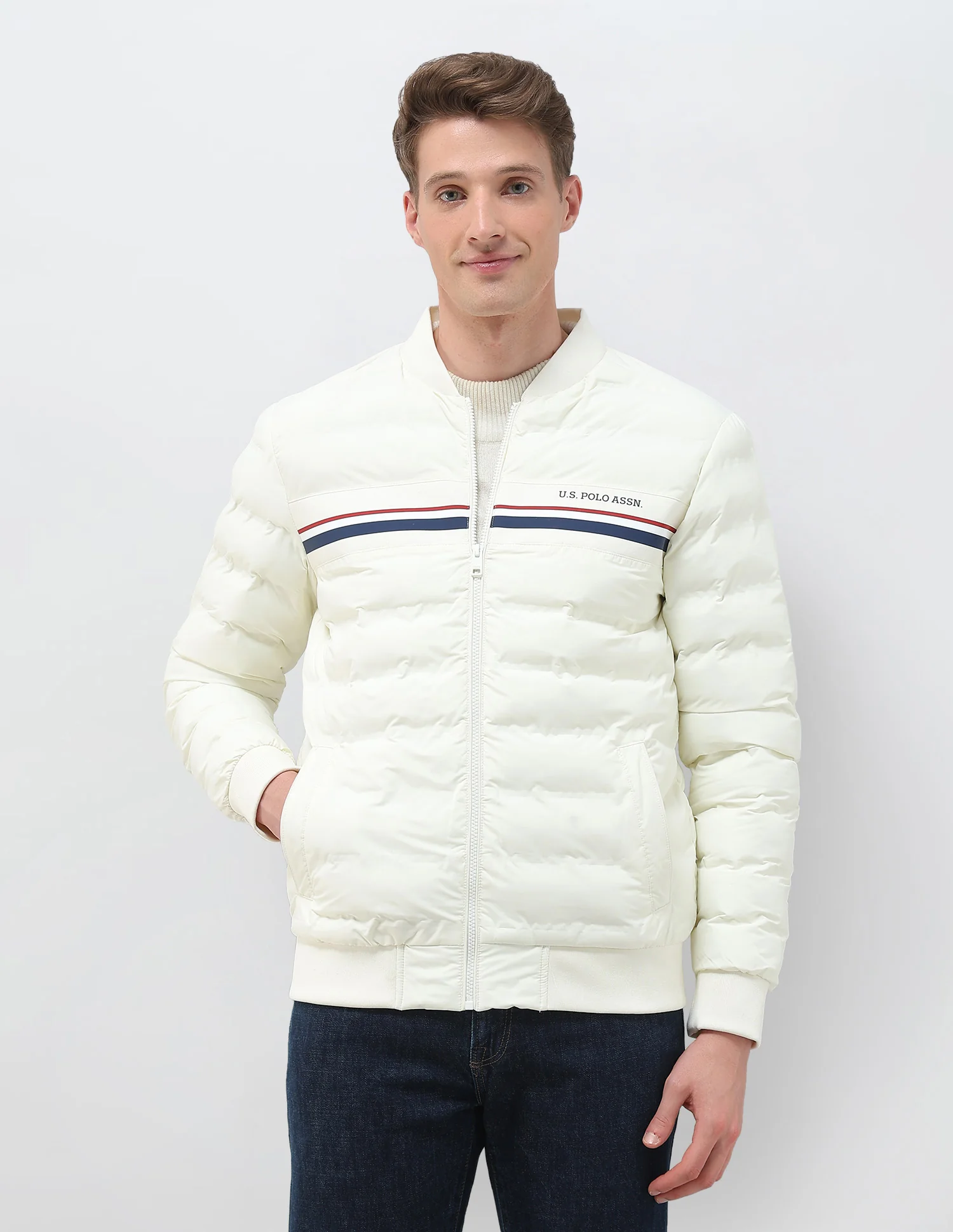 Puffer Baseball Collar Regular Fit Jacket - Image 6