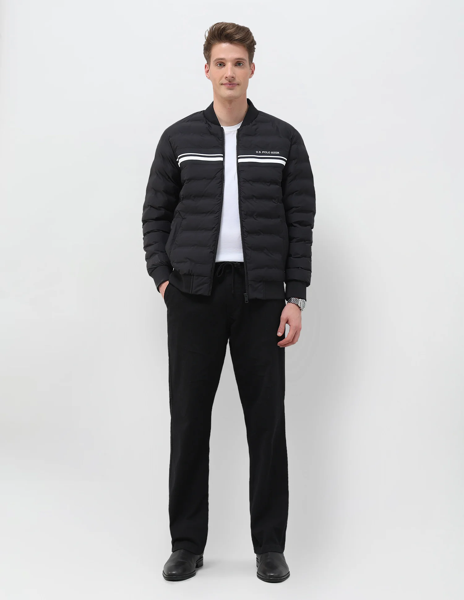 Puffer Baseball Collar Regular Fit Jacket - Image 3