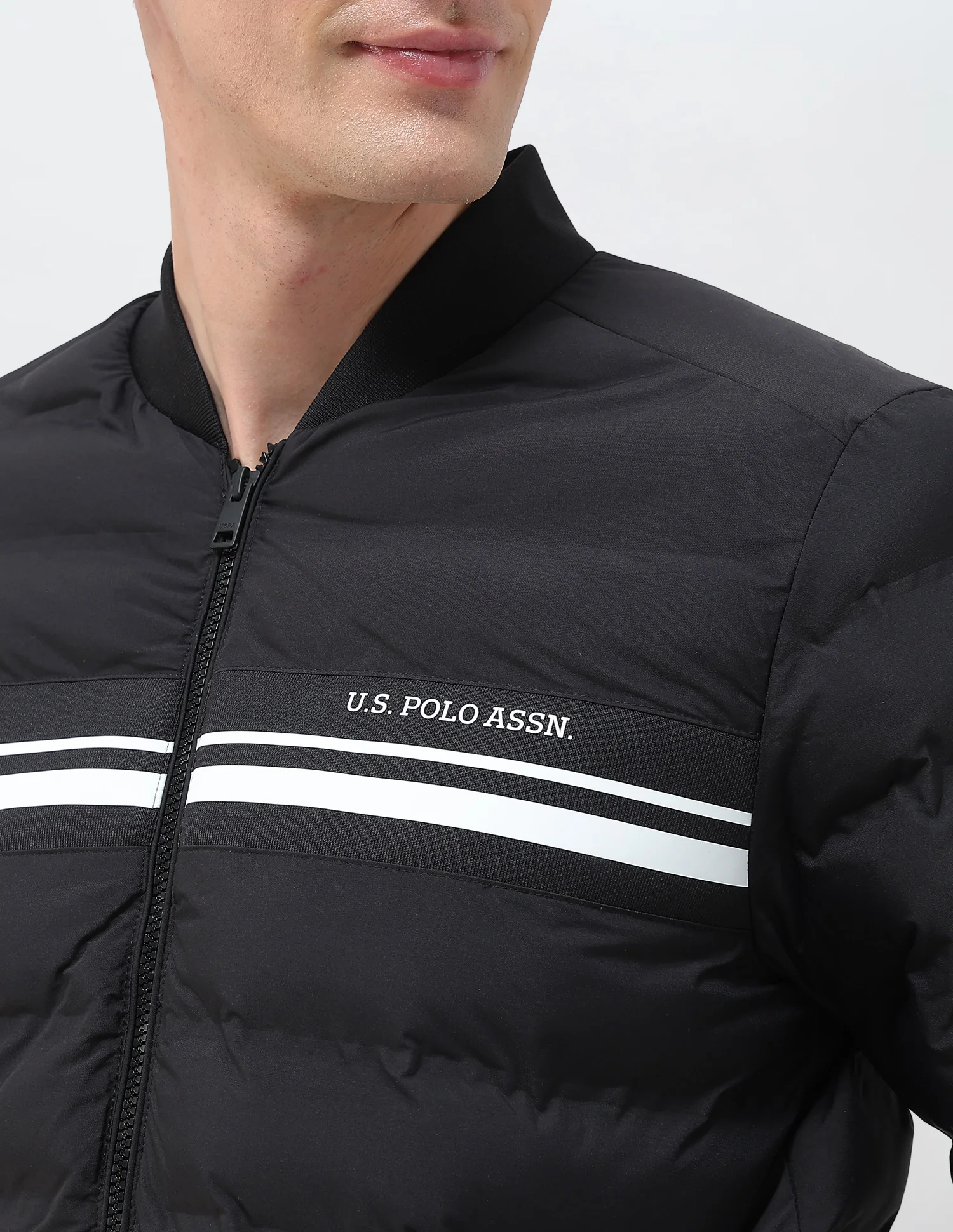 Puffer Baseball Collar Regular Fit Jacket - Image 7