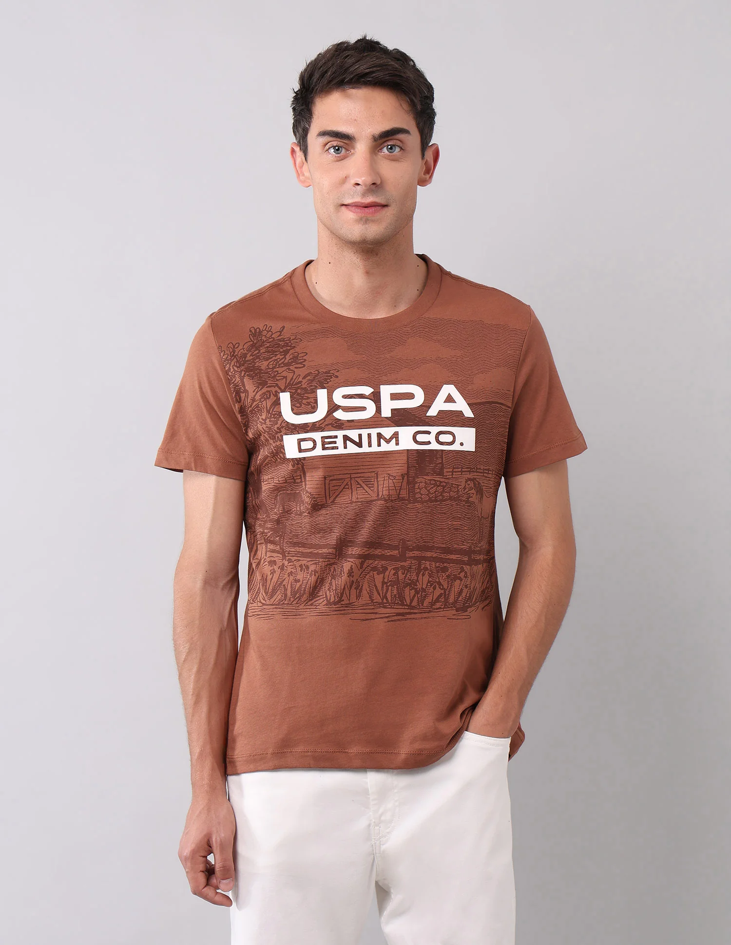Pure Cotton Brand Printed T-Shirt - Image 6