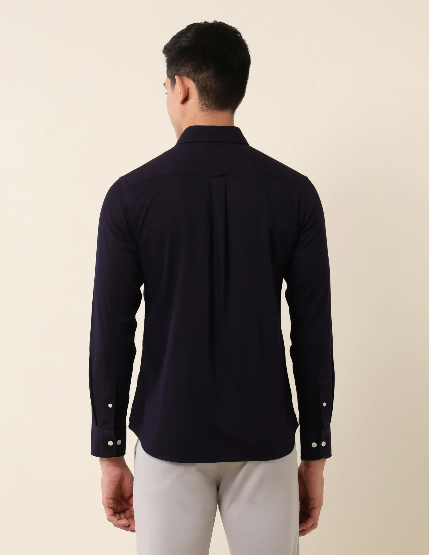 Pure Cotton Dobby Tailored Fit Shirt - Image 5