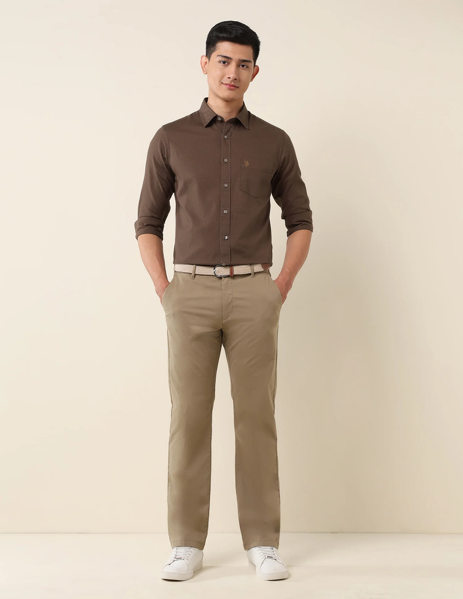 Pure Cotton Dobby Tailored Fit Shirt - Image 3