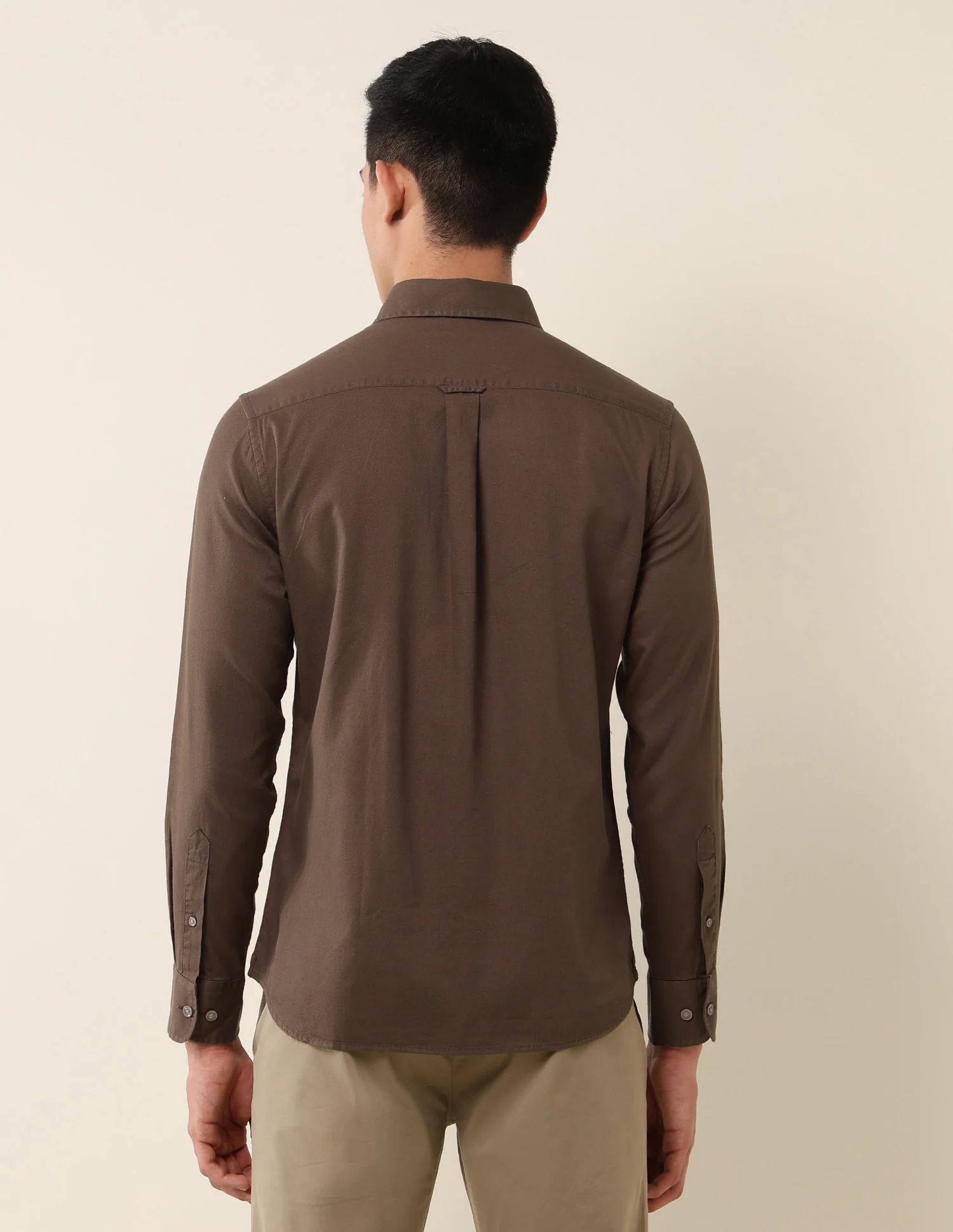 Pure Cotton Dobby Tailored Fit Shirt - Image 5