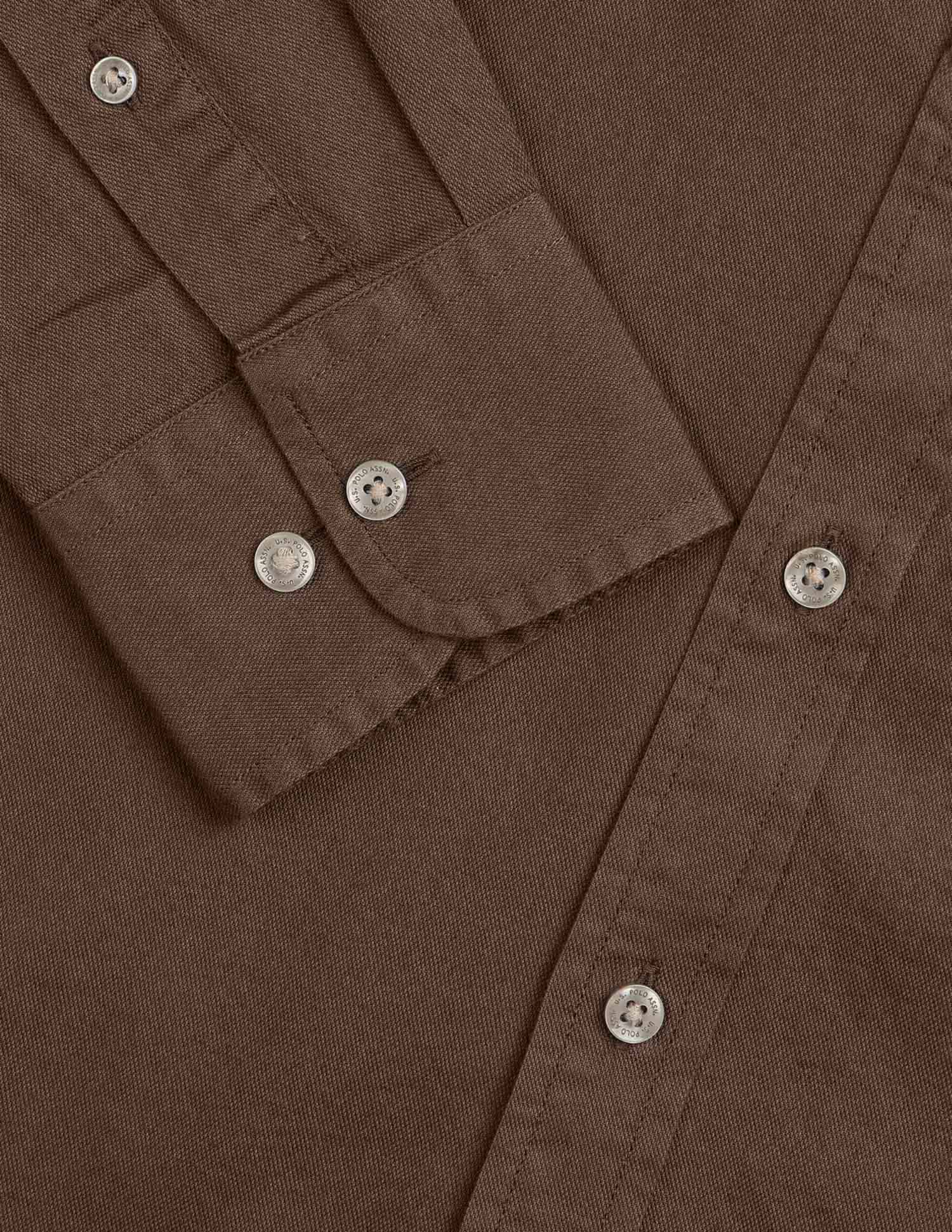 Pure Cotton Dobby Tailored Fit Shirt - Image 8