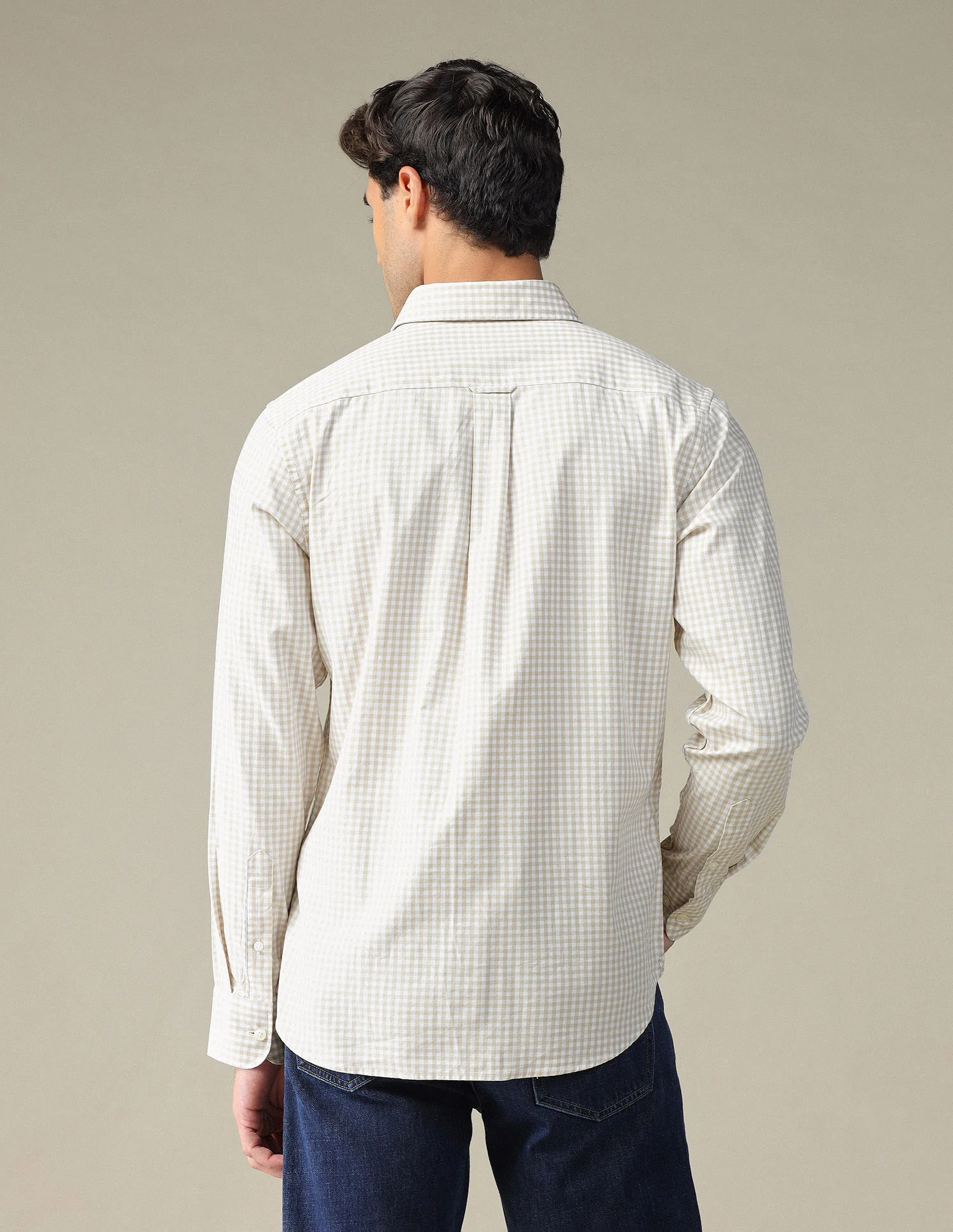 Pure Cotton Gingham Checked Shirt - Image 5