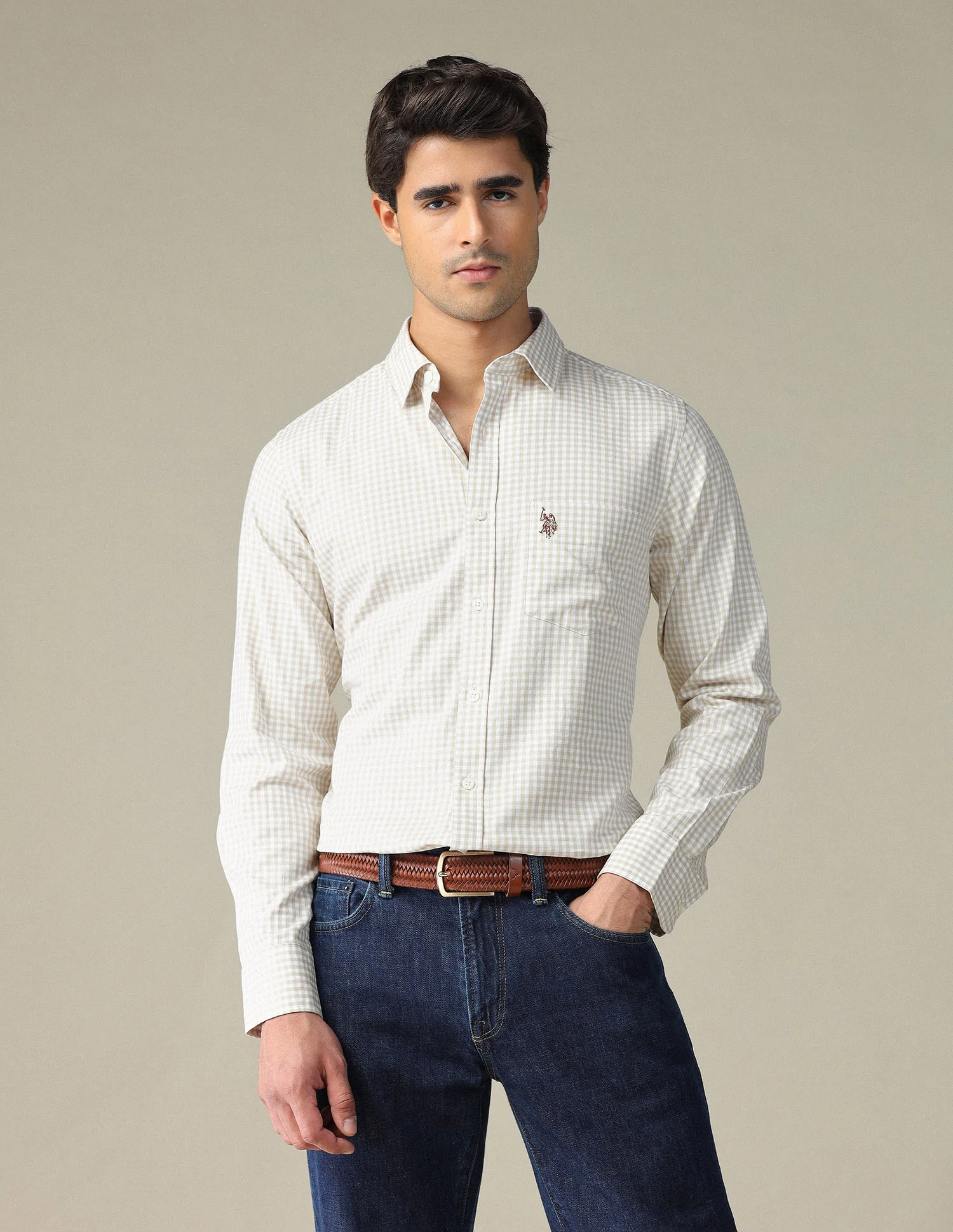 Pure Cotton Gingham Checked Shirt - Image 6
