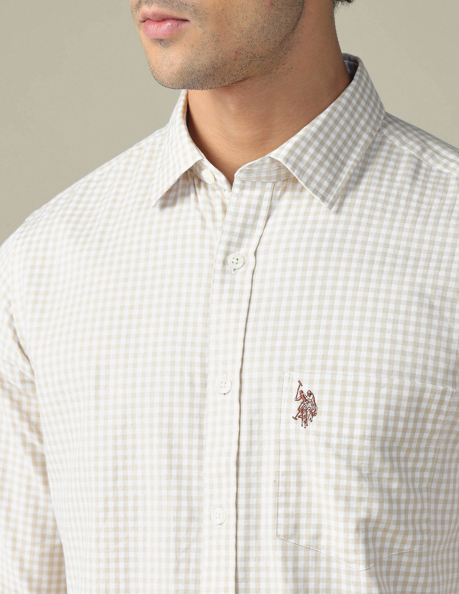 Pure Cotton Gingham Checked Shirt - Image 7