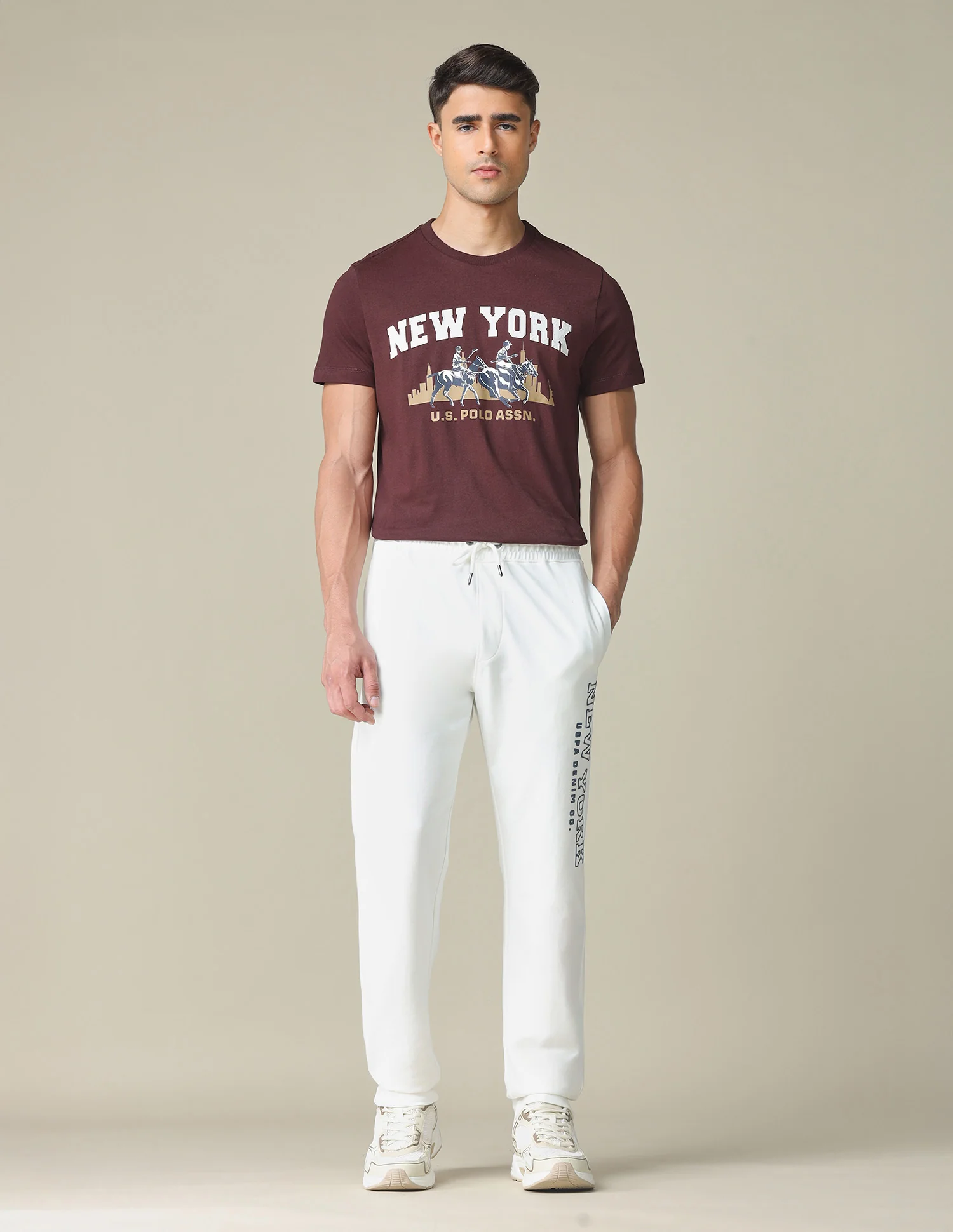 Pure Cotton Graphic Printed T- Shirt - Image 3