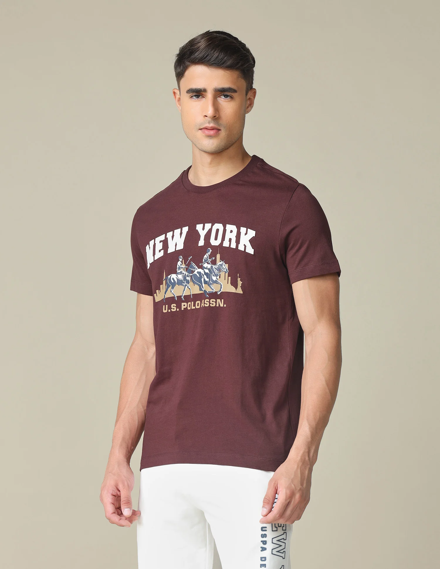 Pure Cotton Graphic Printed T- Shirt - Image 4